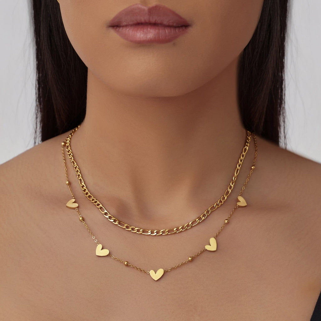 Hailey Heart Layered Necklace