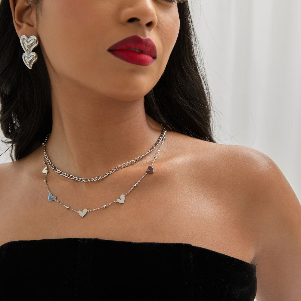 Hailey Heart Layered Necklace