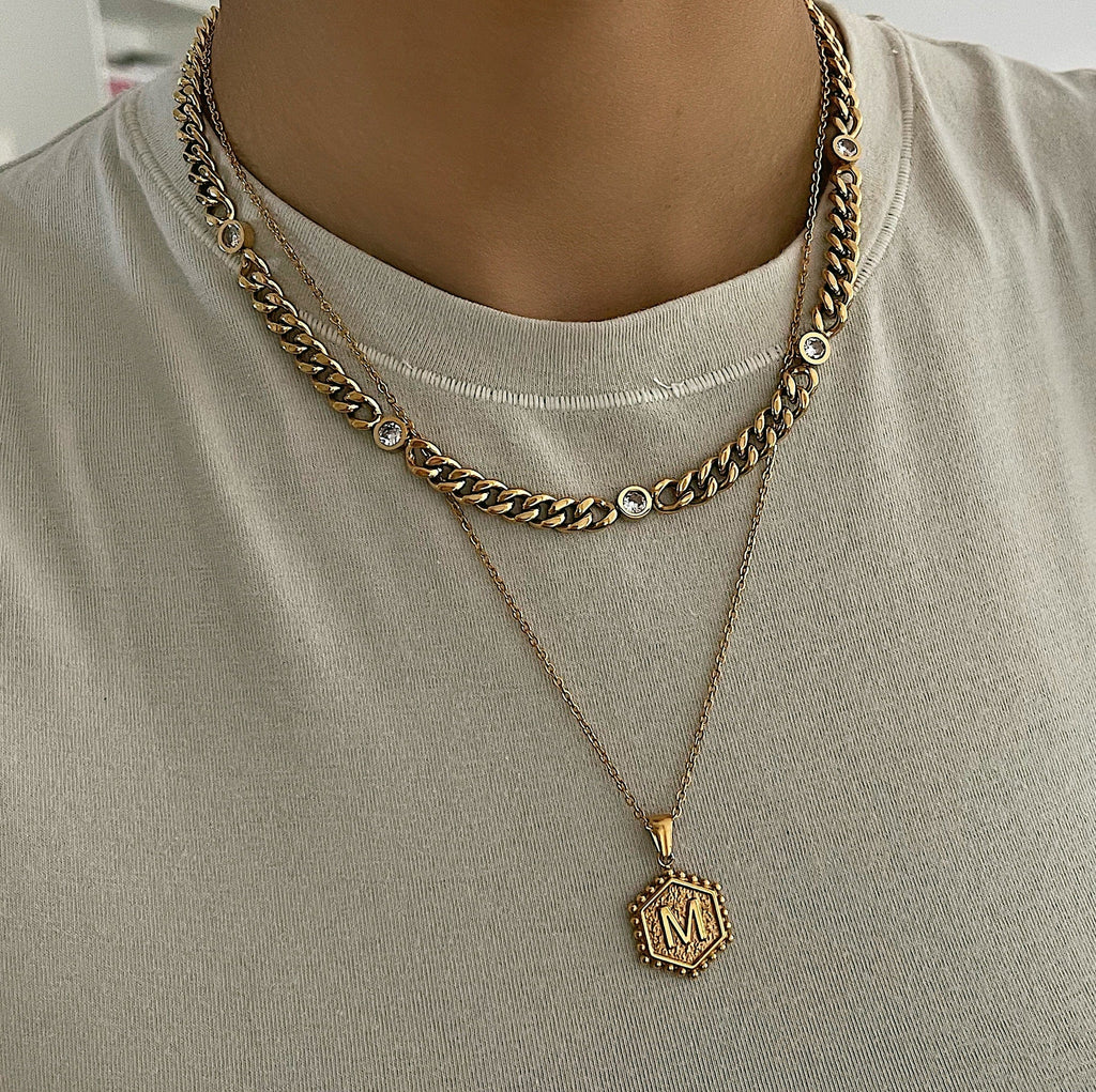 Halo Initial Necklace