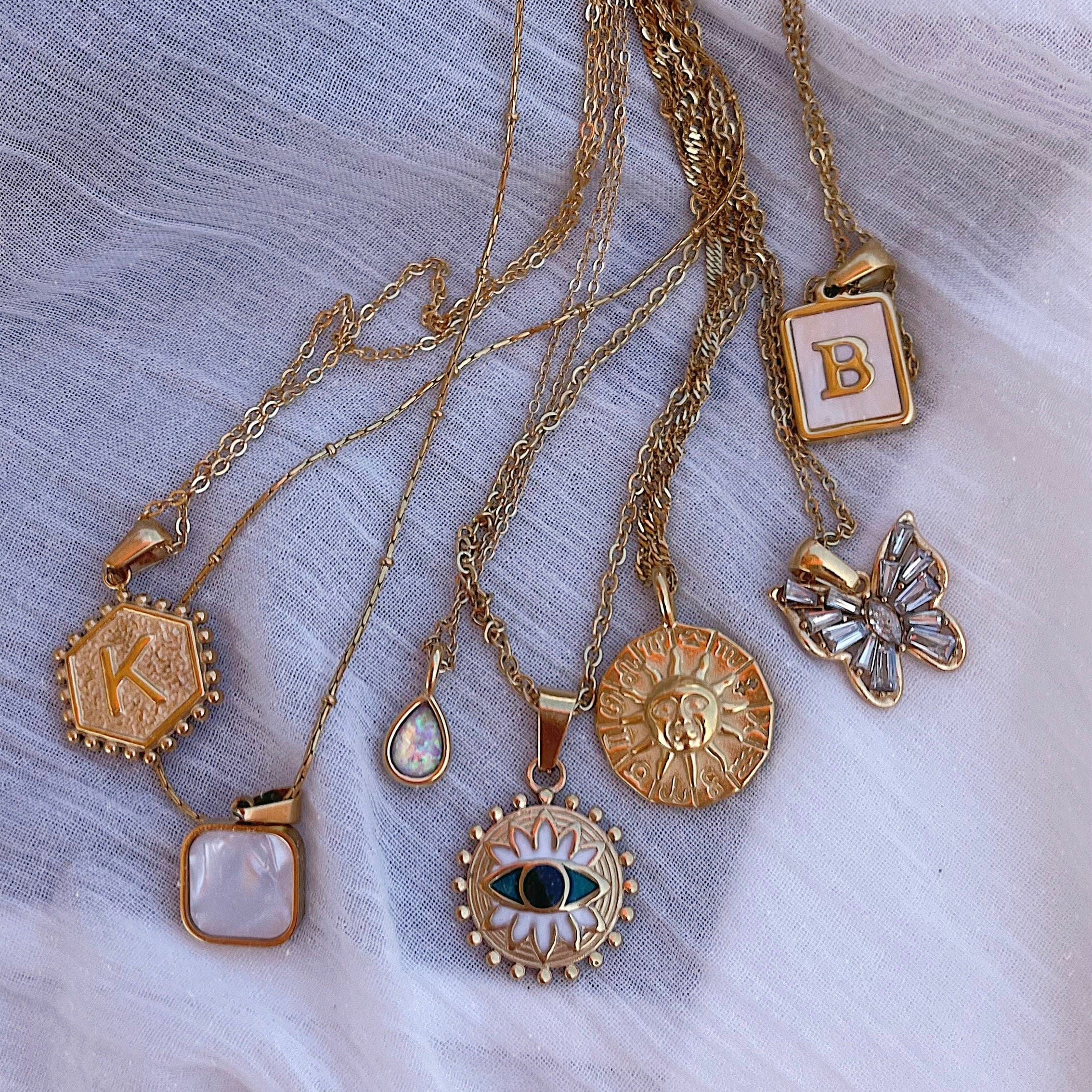 Halo Initial Necklace