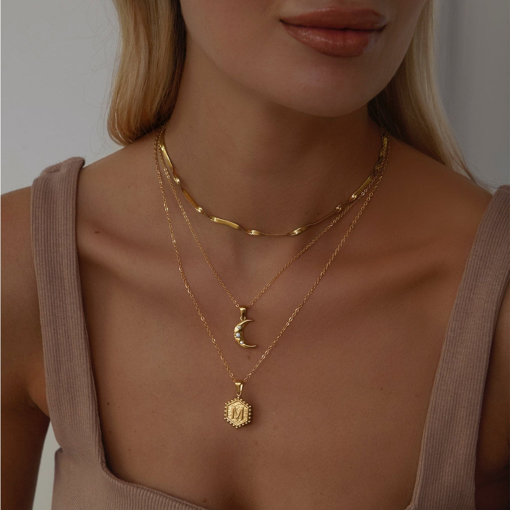 Halo Initial Necklace