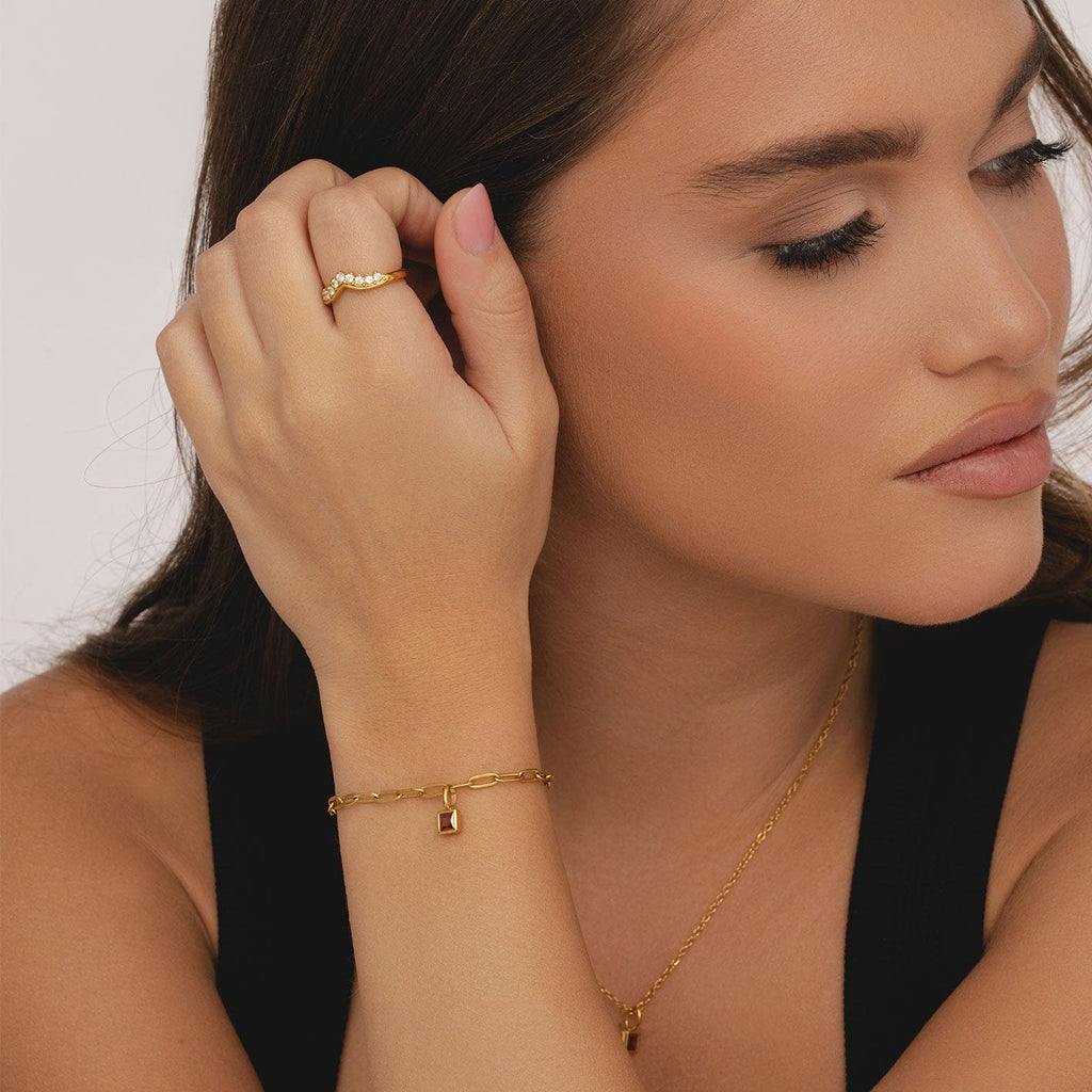 Happy Birthday Birthstone Bracelet