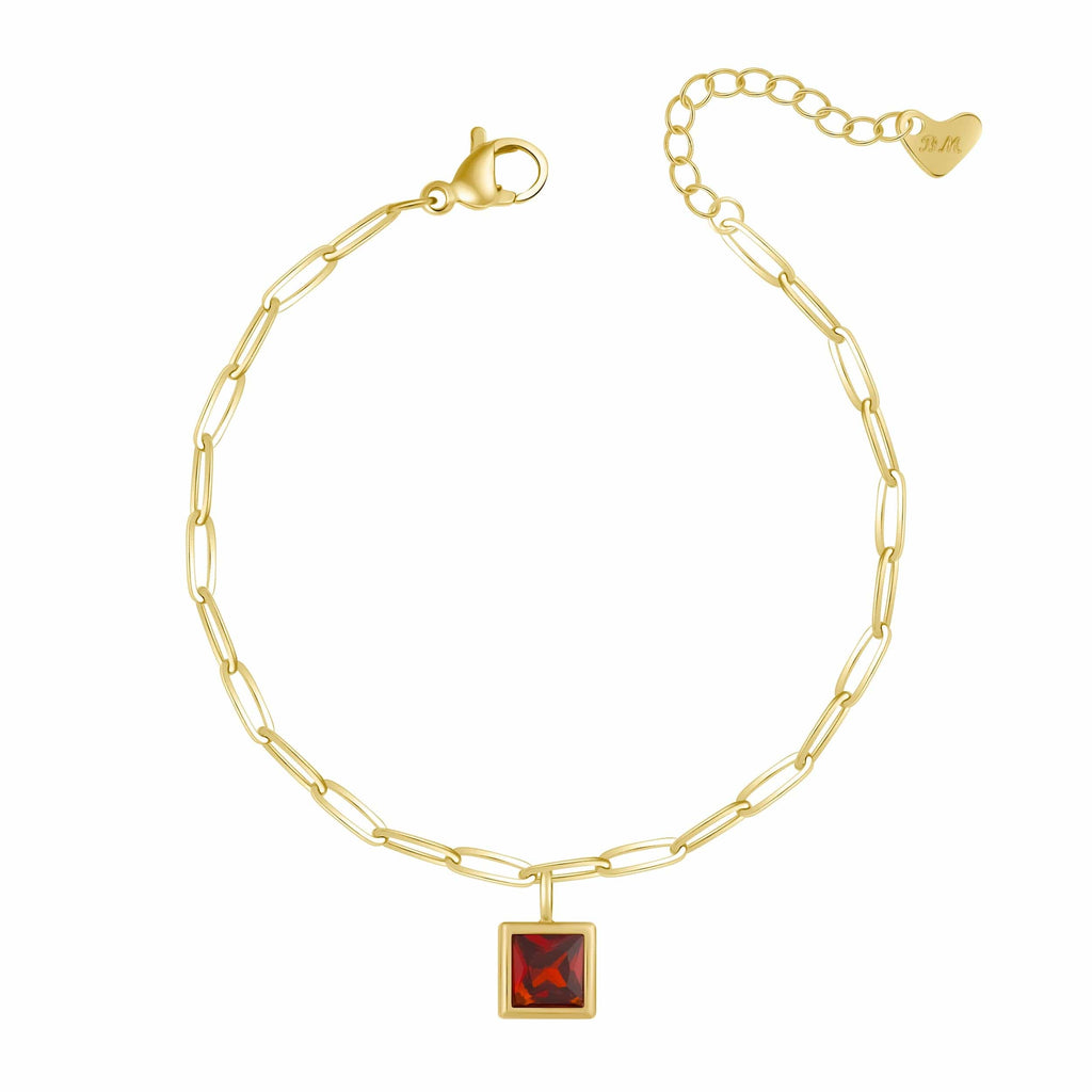 Happy Birthday Birthstone Bracelet