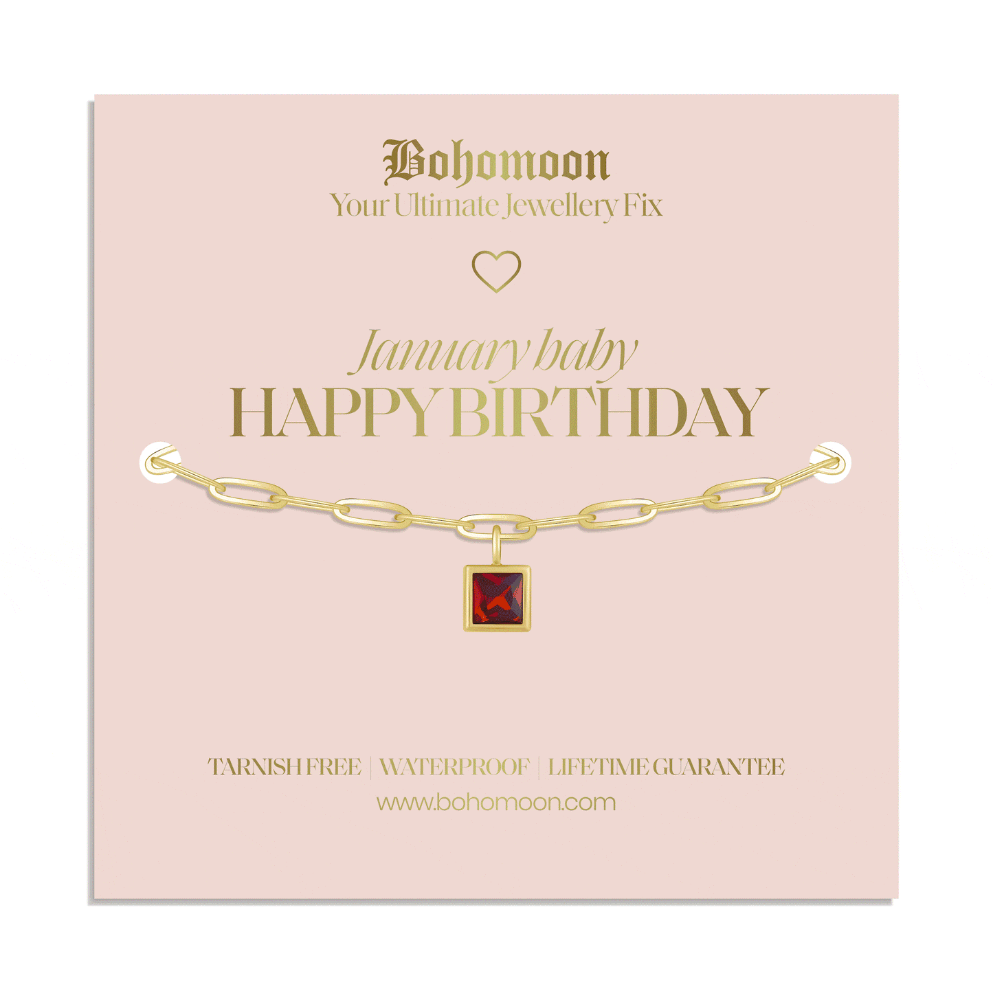Happy Birthday Birthstone Bracelet