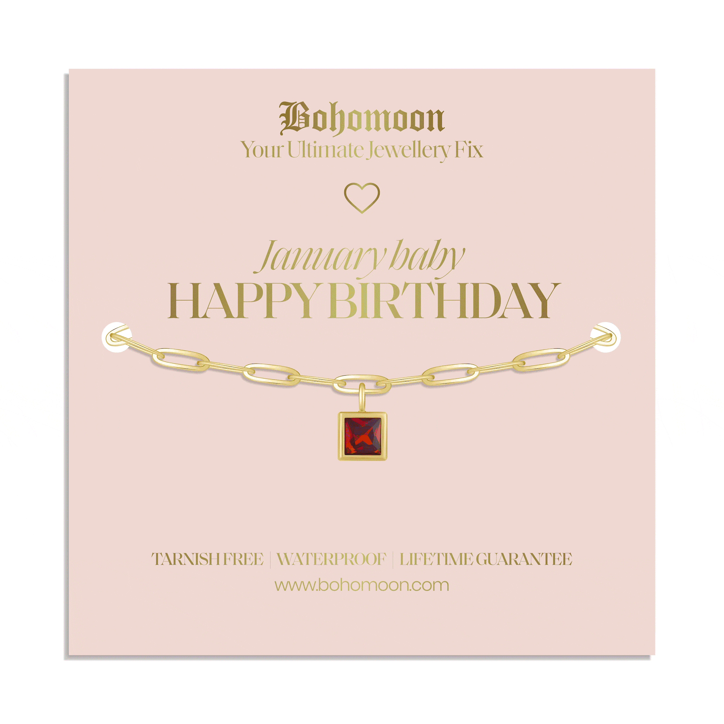 Happy Birthday Birthstone Bracelet
