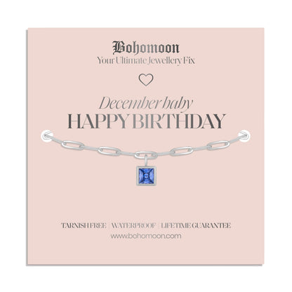 Happy Birthday Birthstone Bracelet