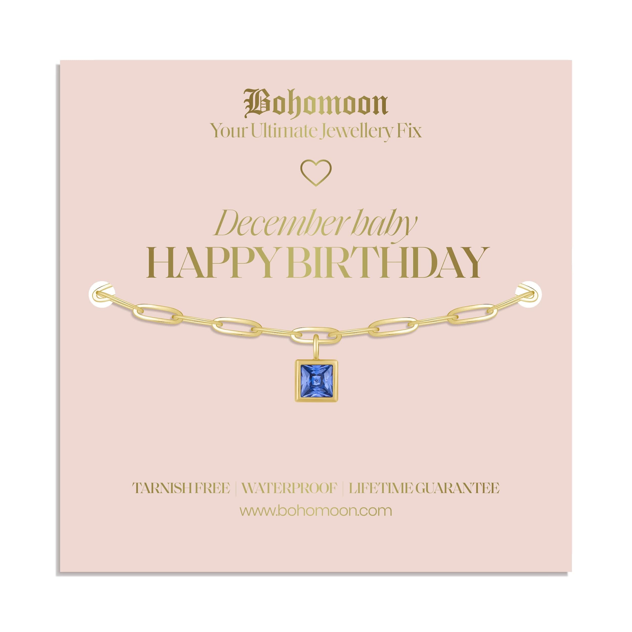 Happy Birthday Birthstone Bracelet