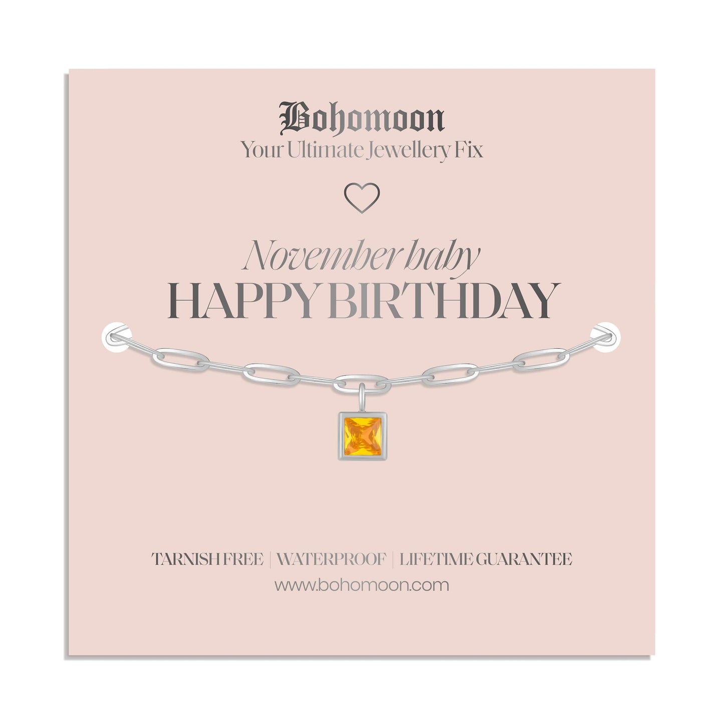 Happy Birthday Birthstone Bracelet