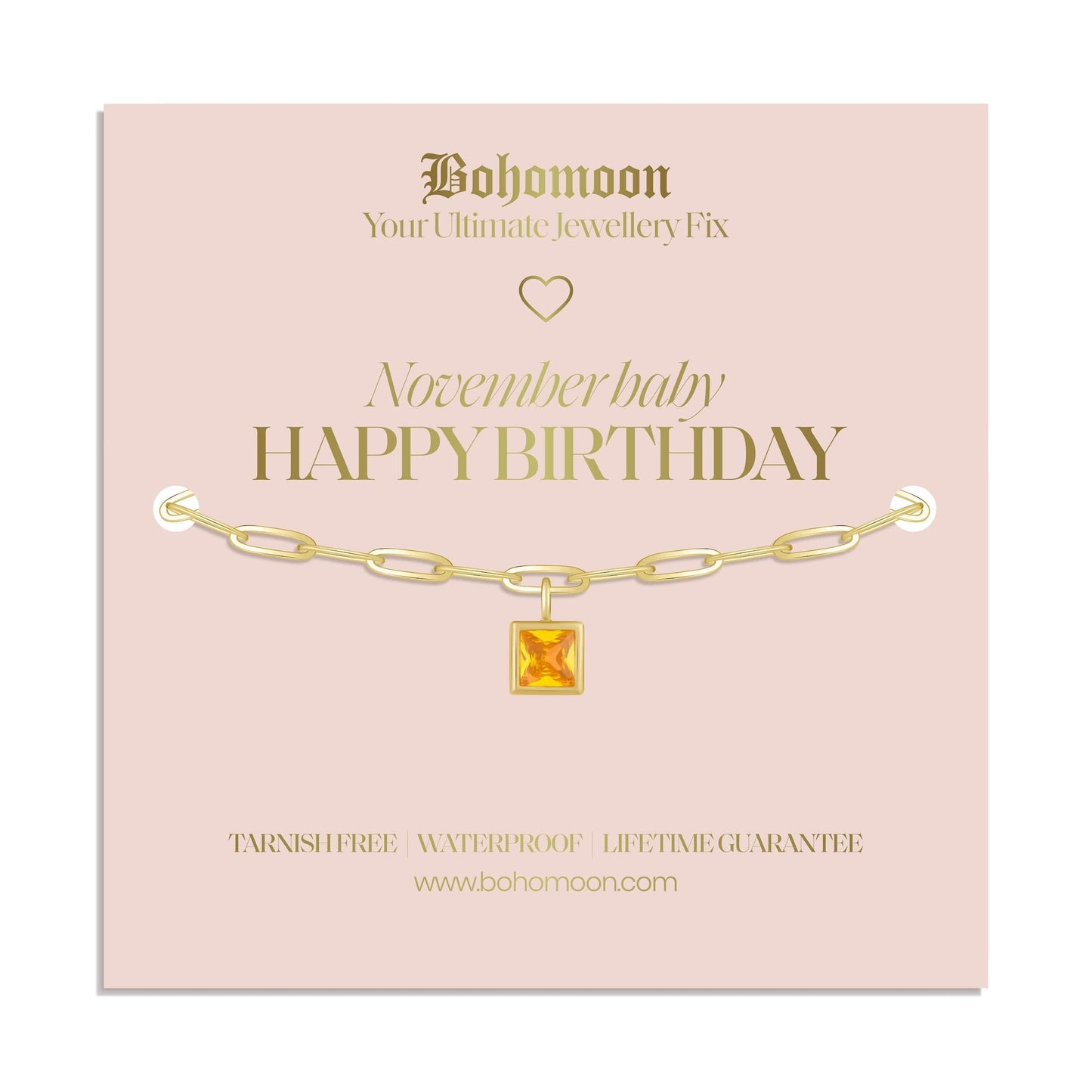 Happy Birthday Birthstone Bracelet