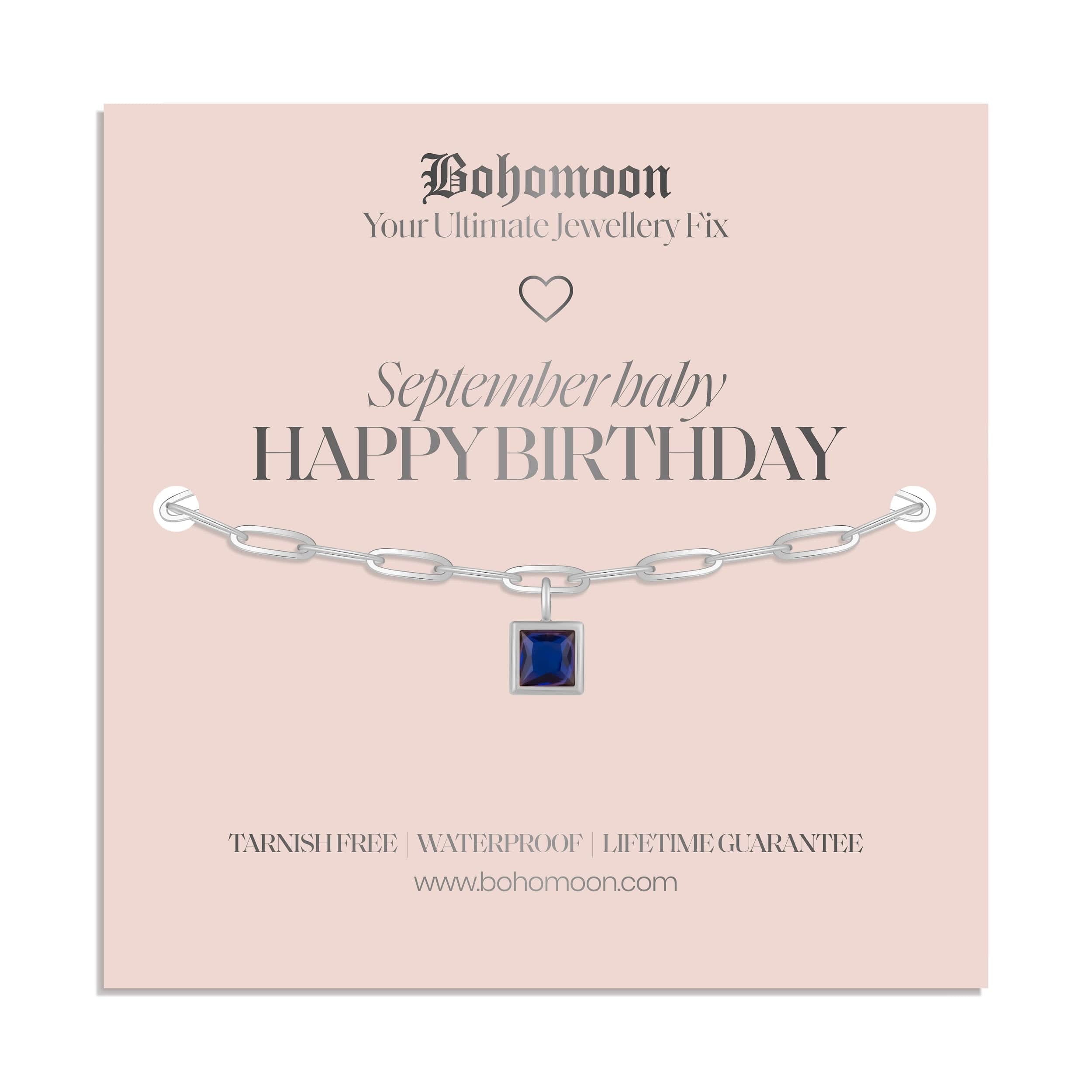 Happy Birthday Birthstone Bracelet