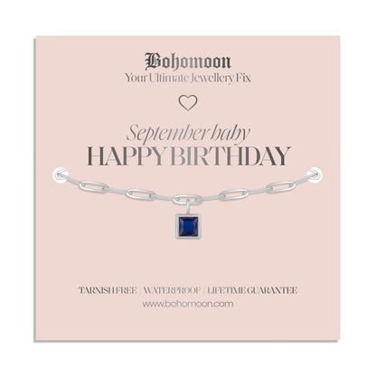 Happy Birthday Birthstone Bracelet