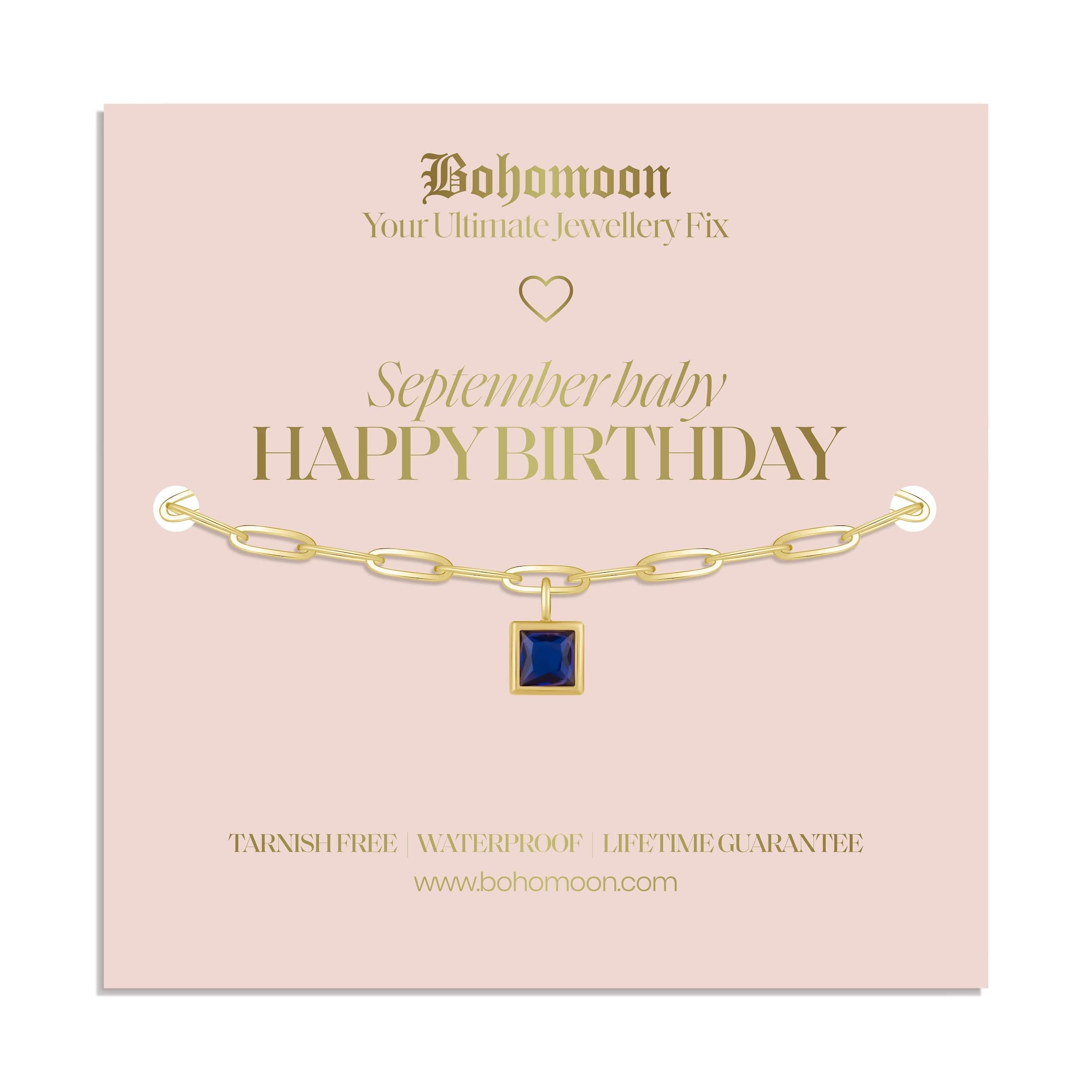 Happy Birthday Birthstone Bracelet