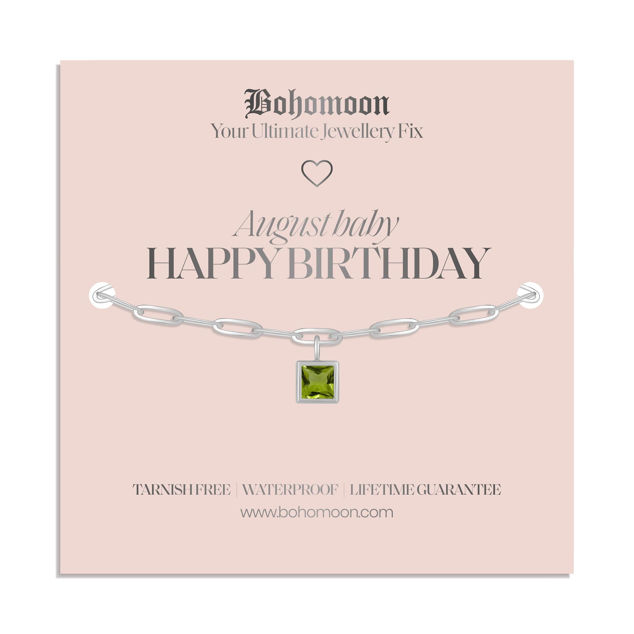 Happy Birthday Birthstone Bracelet