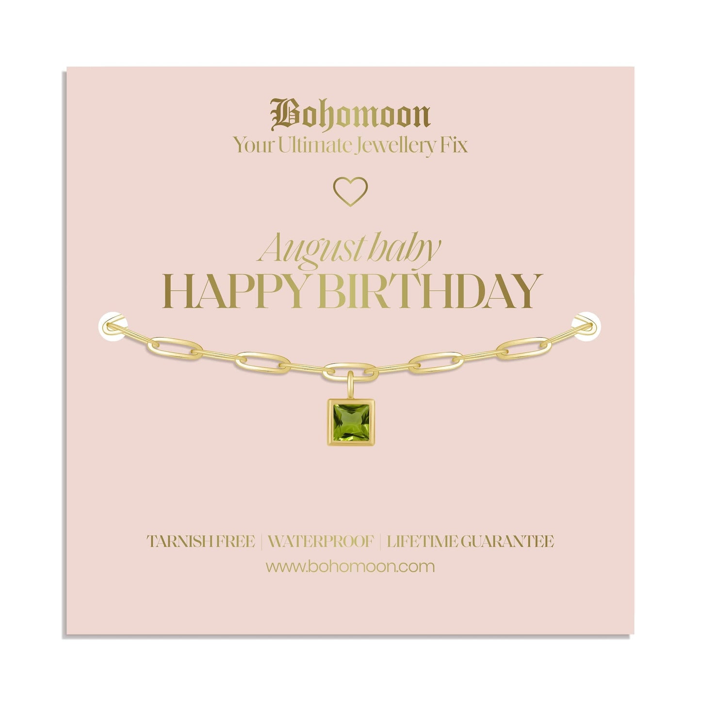Happy Birthday Birthstone Bracelet