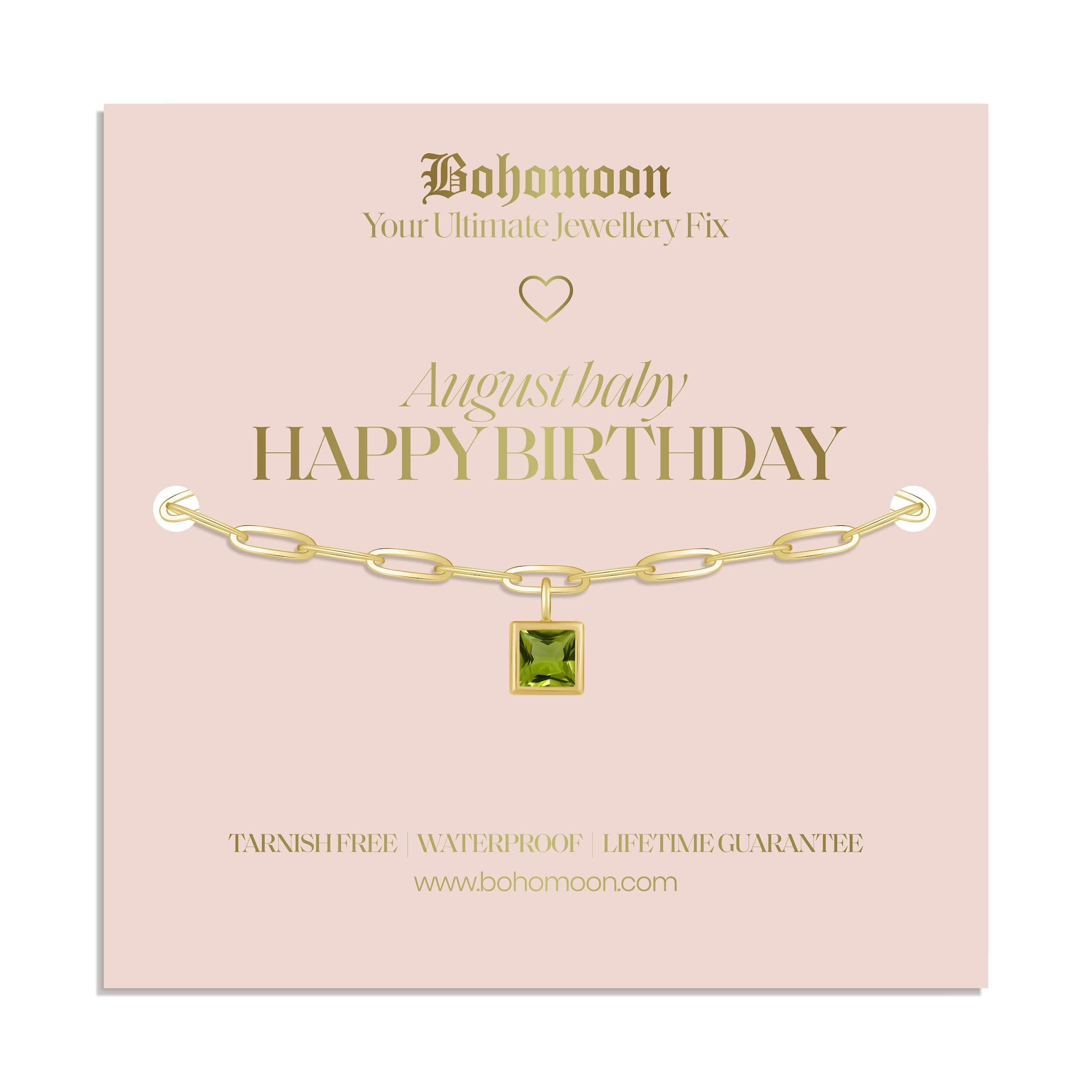 Happy Birthday Birthstone Bracelet