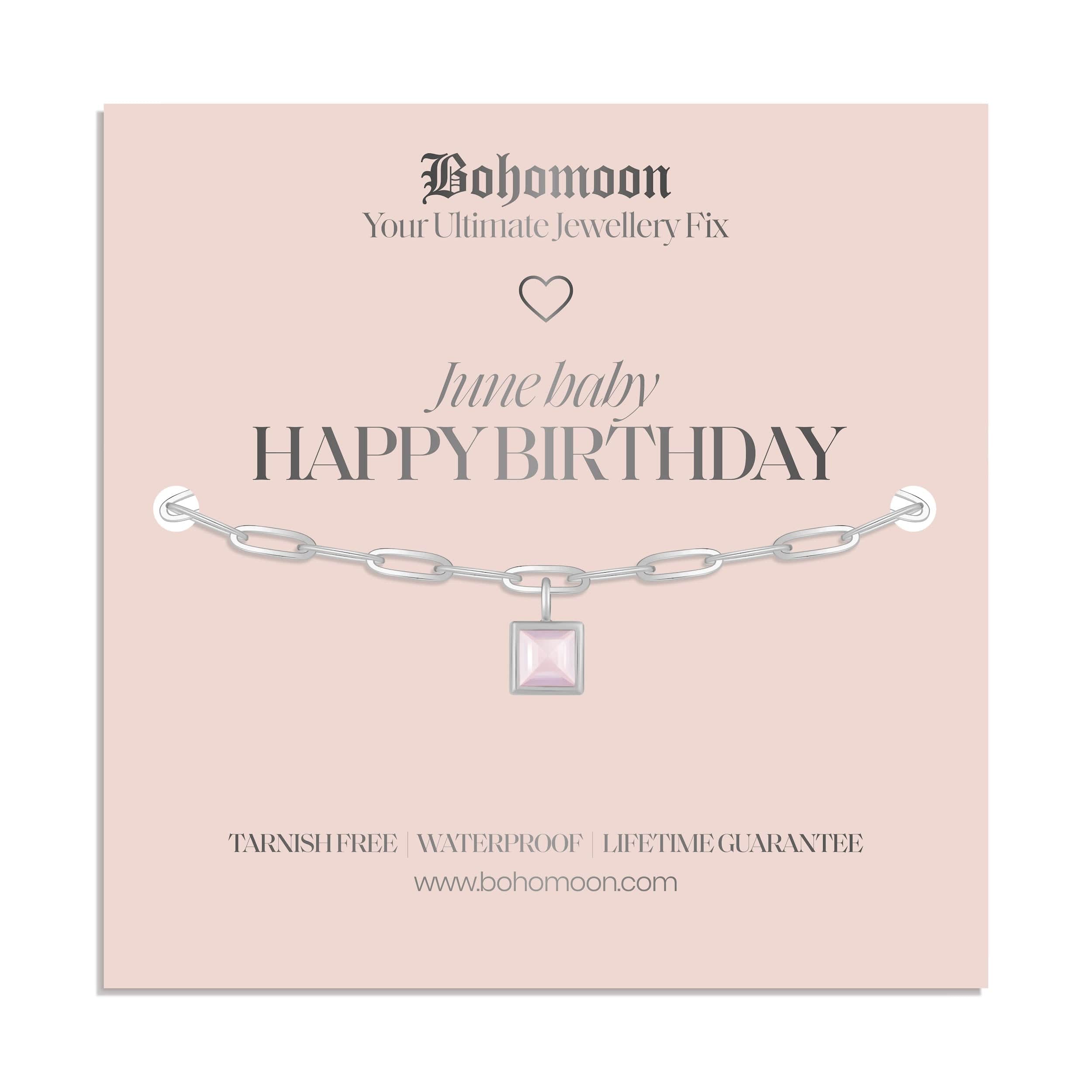Happy Birthday Birthstone Bracelet