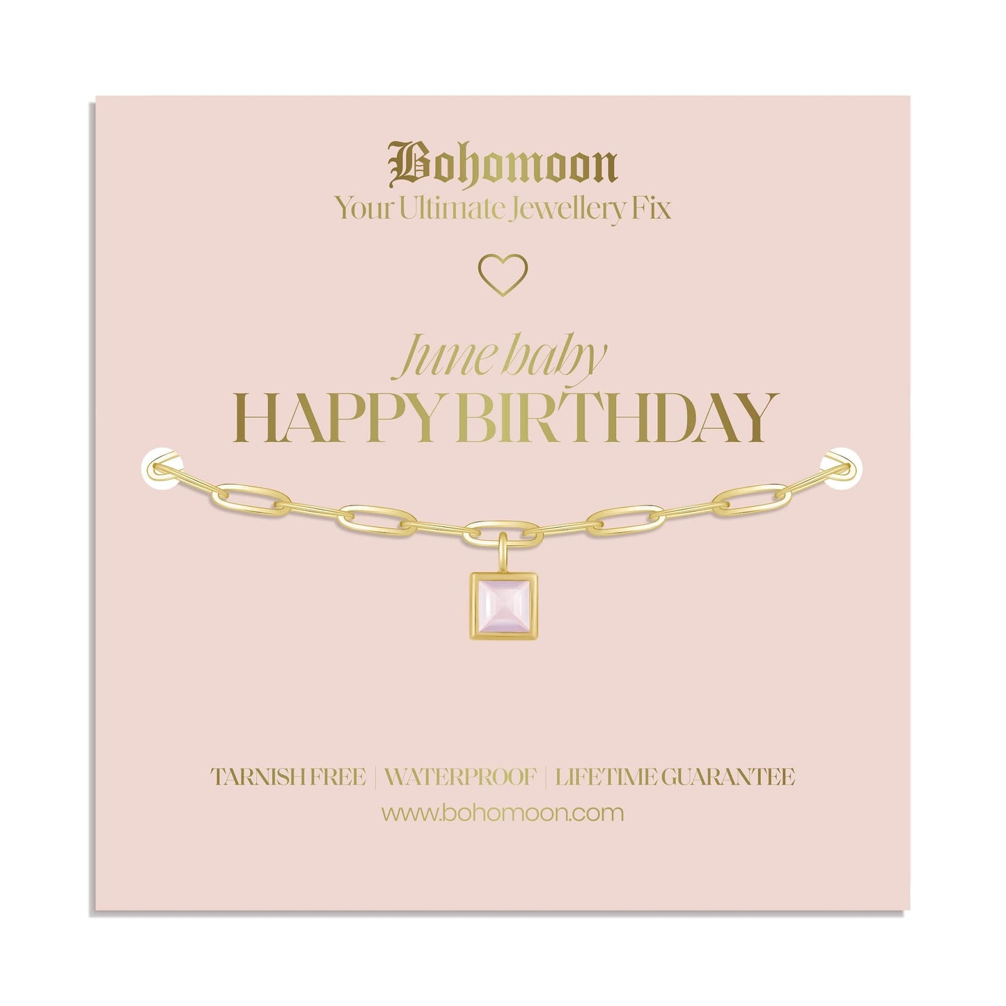 Happy Birthday Birthstone Bracelet
