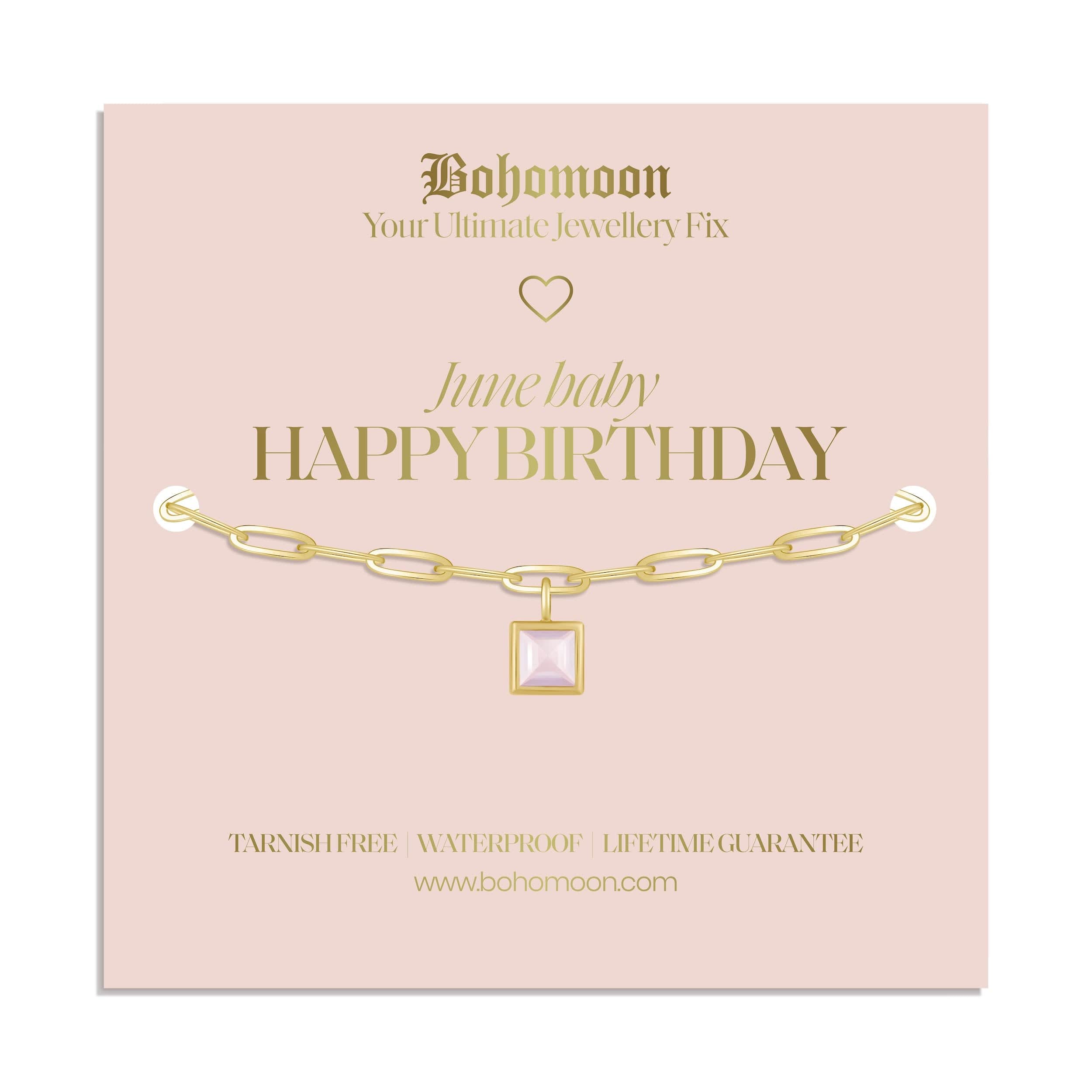 Happy Birthday Birthstone Bracelet