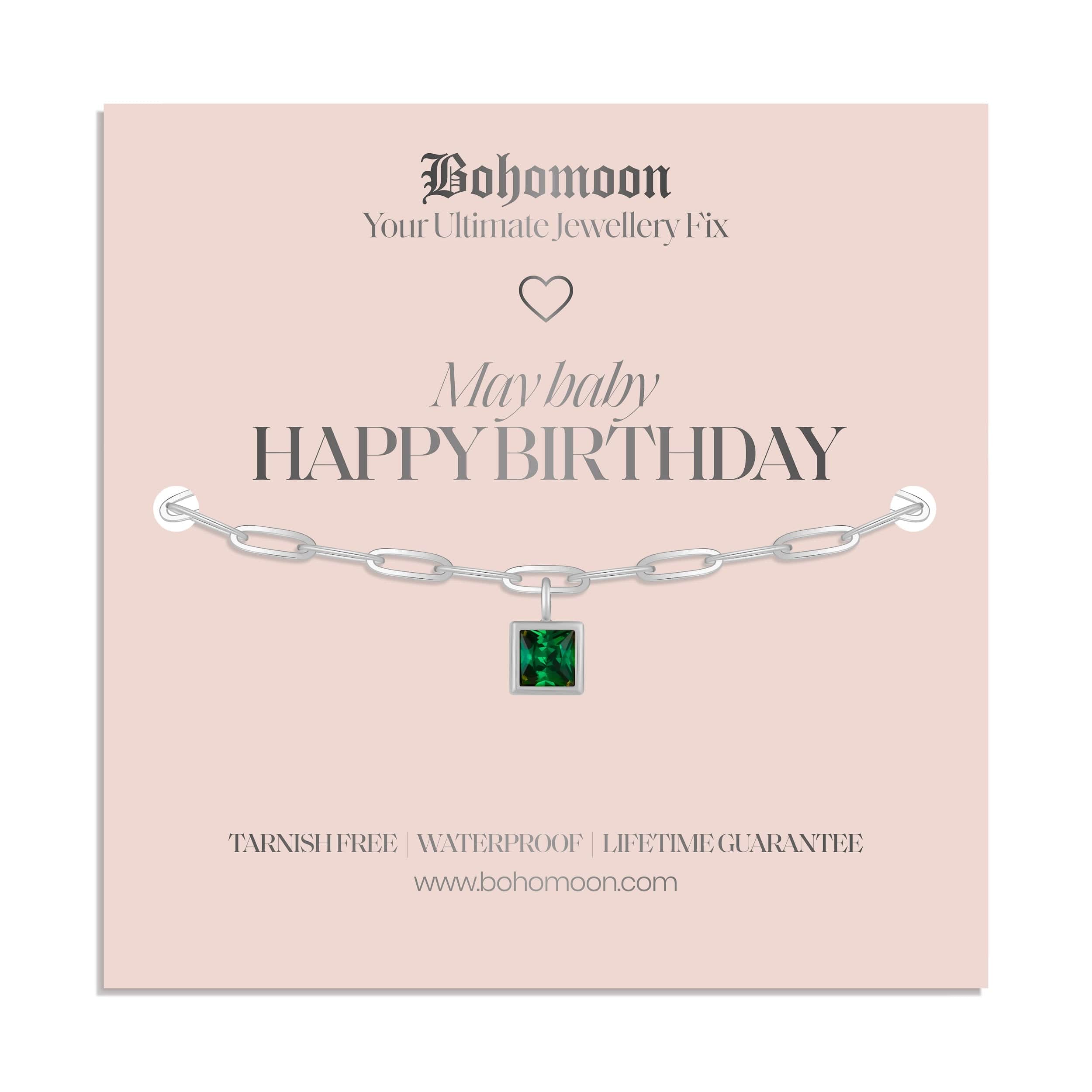Happy Birthday Birthstone Bracelet