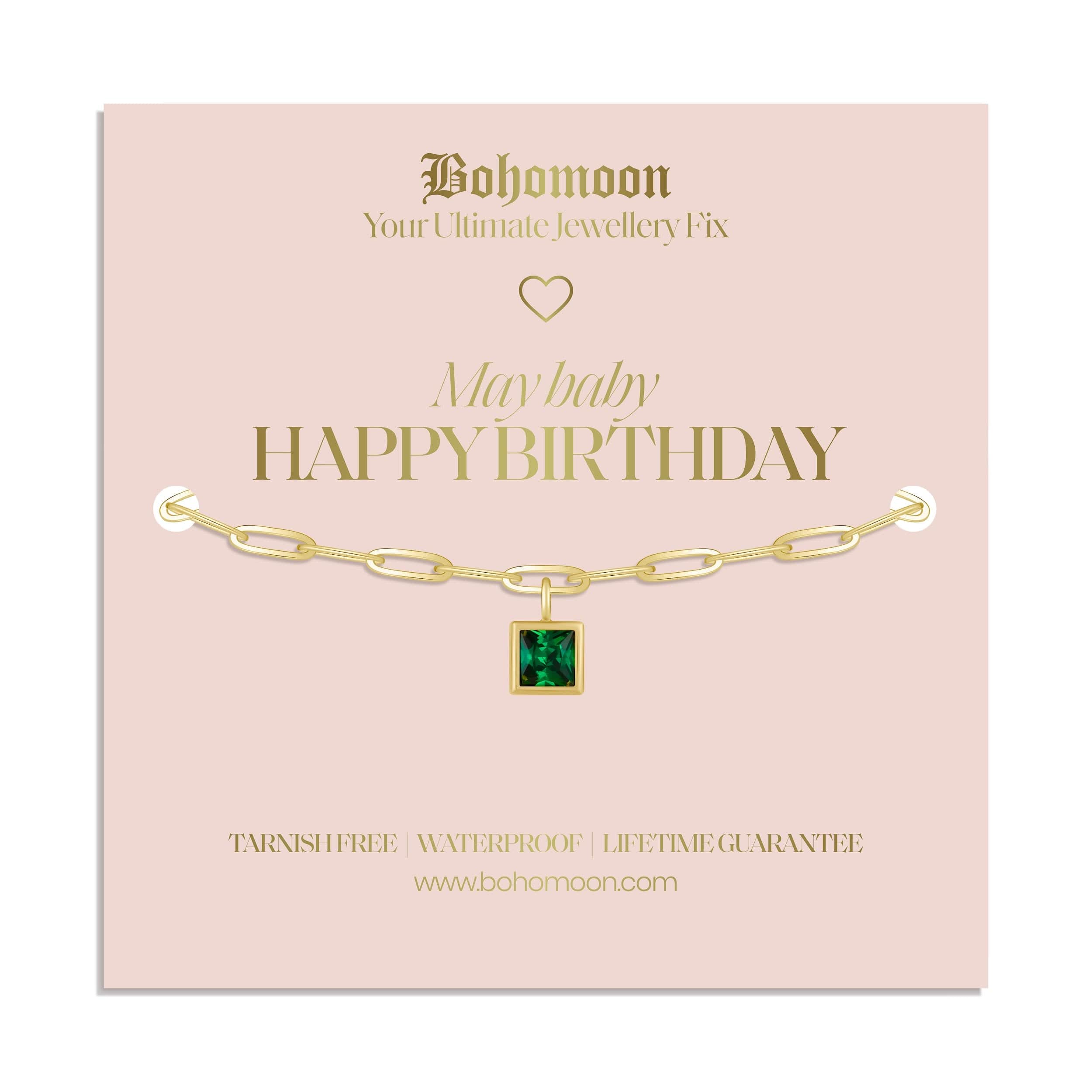 Happy Birthday Birthstone Bracelet