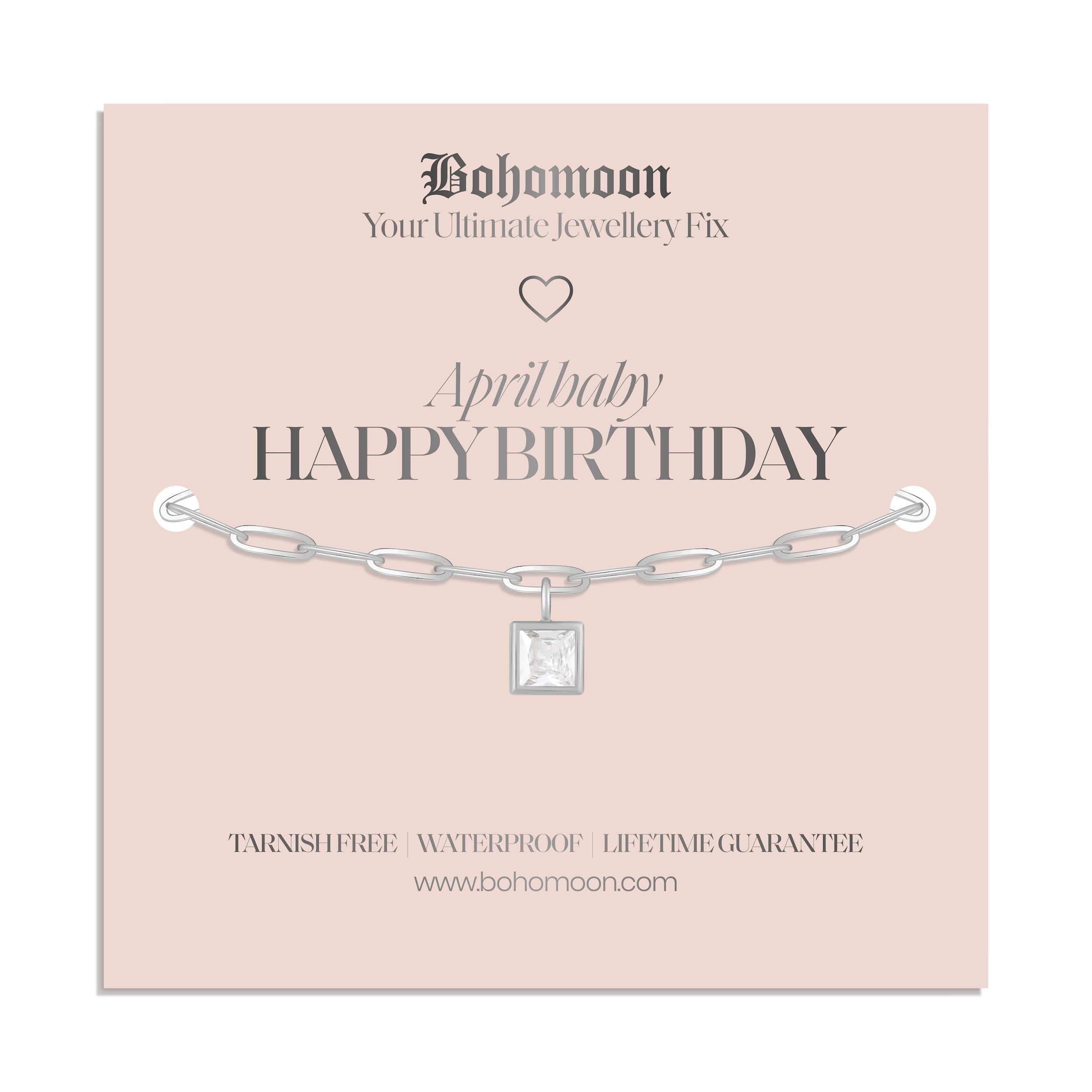 Happy Birthday Birthstone Bracelet