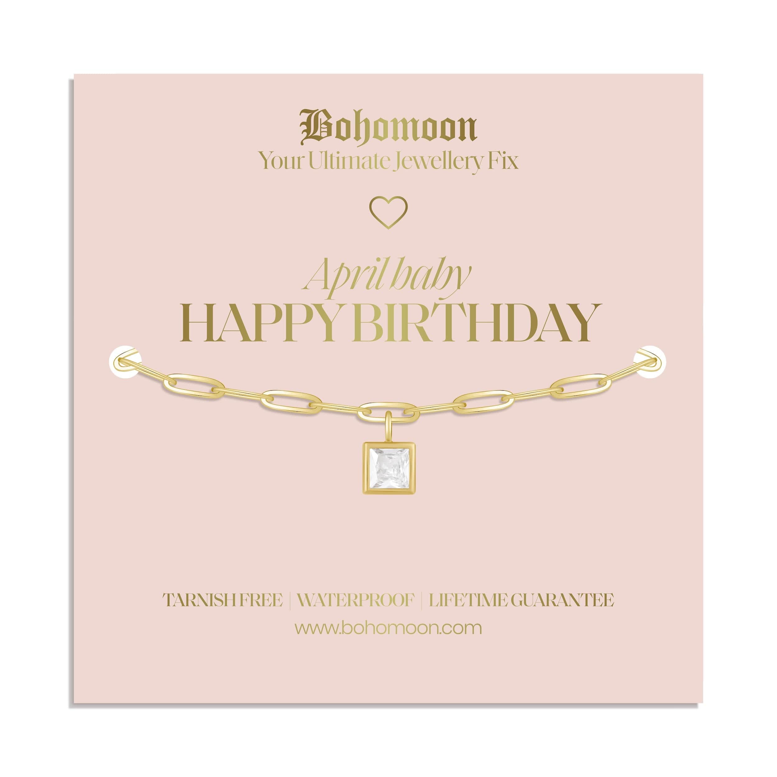 Happy Birthday Birthstone Bracelet