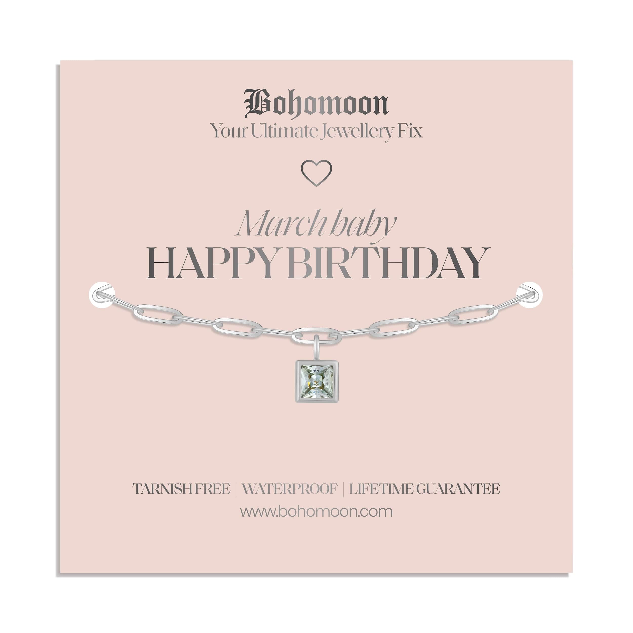 Happy Birthday Birthstone Bracelet