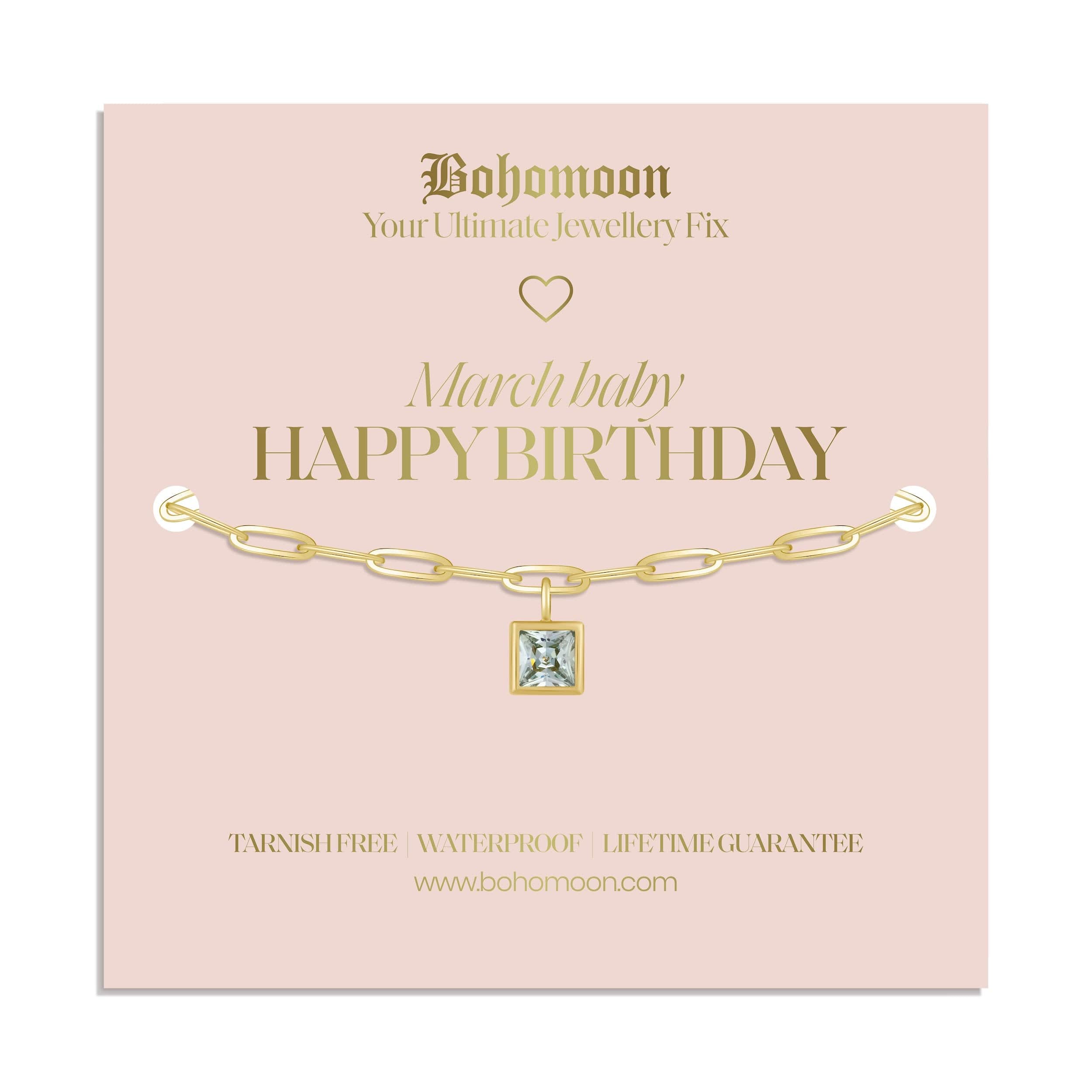 Happy Birthday Birthstone Bracelet