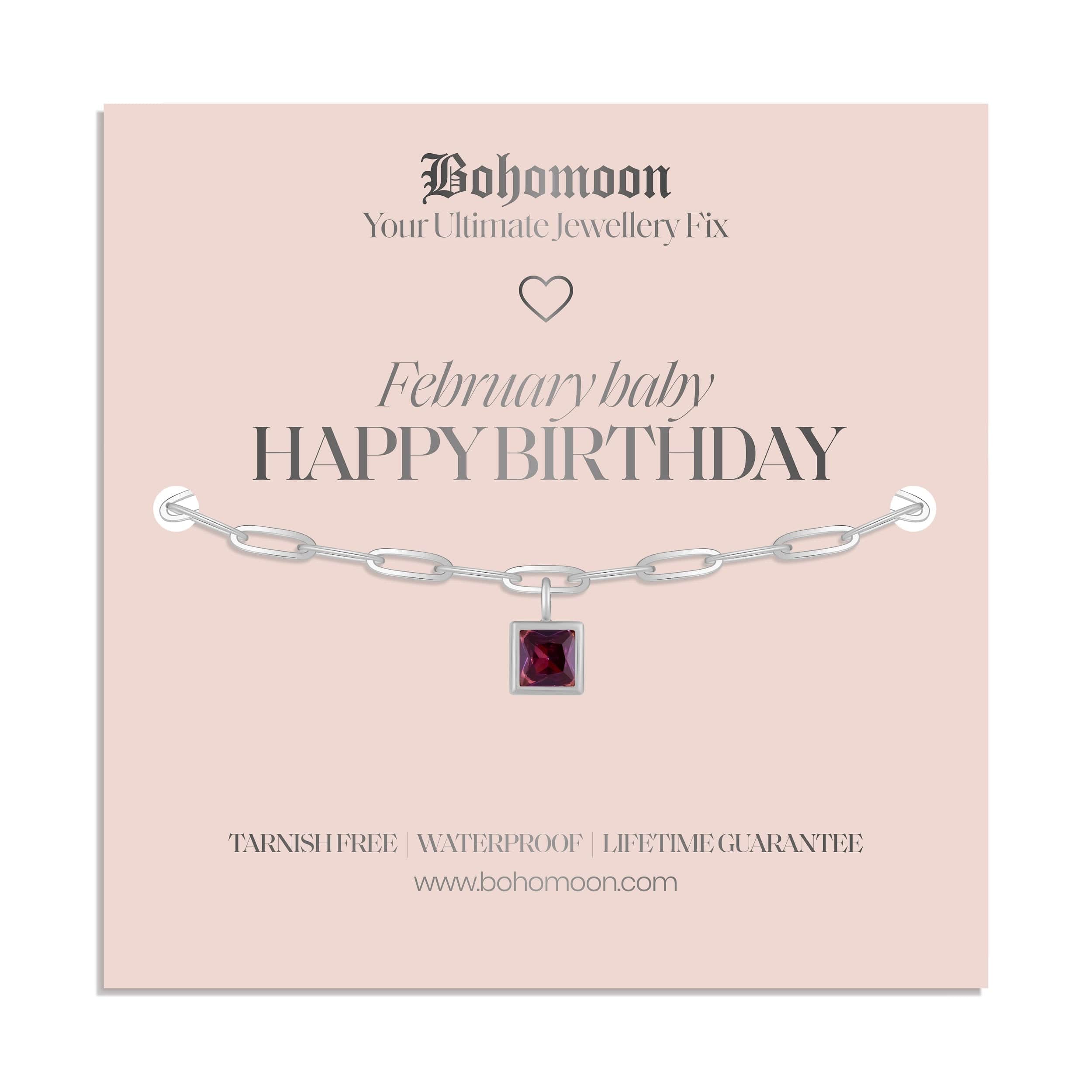 Happy Birthday Birthstone Bracelet