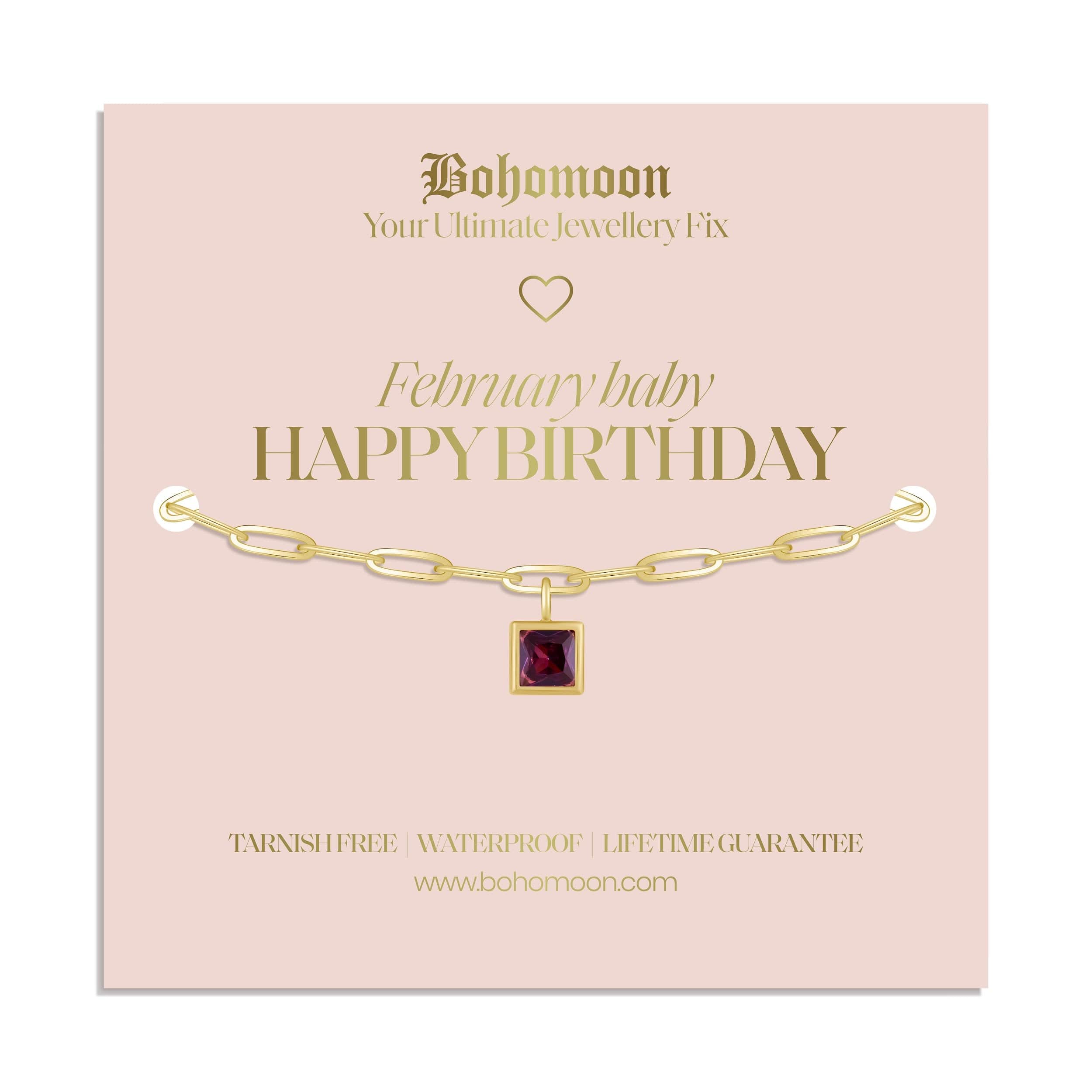 Happy Birthday Birthstone Bracelet