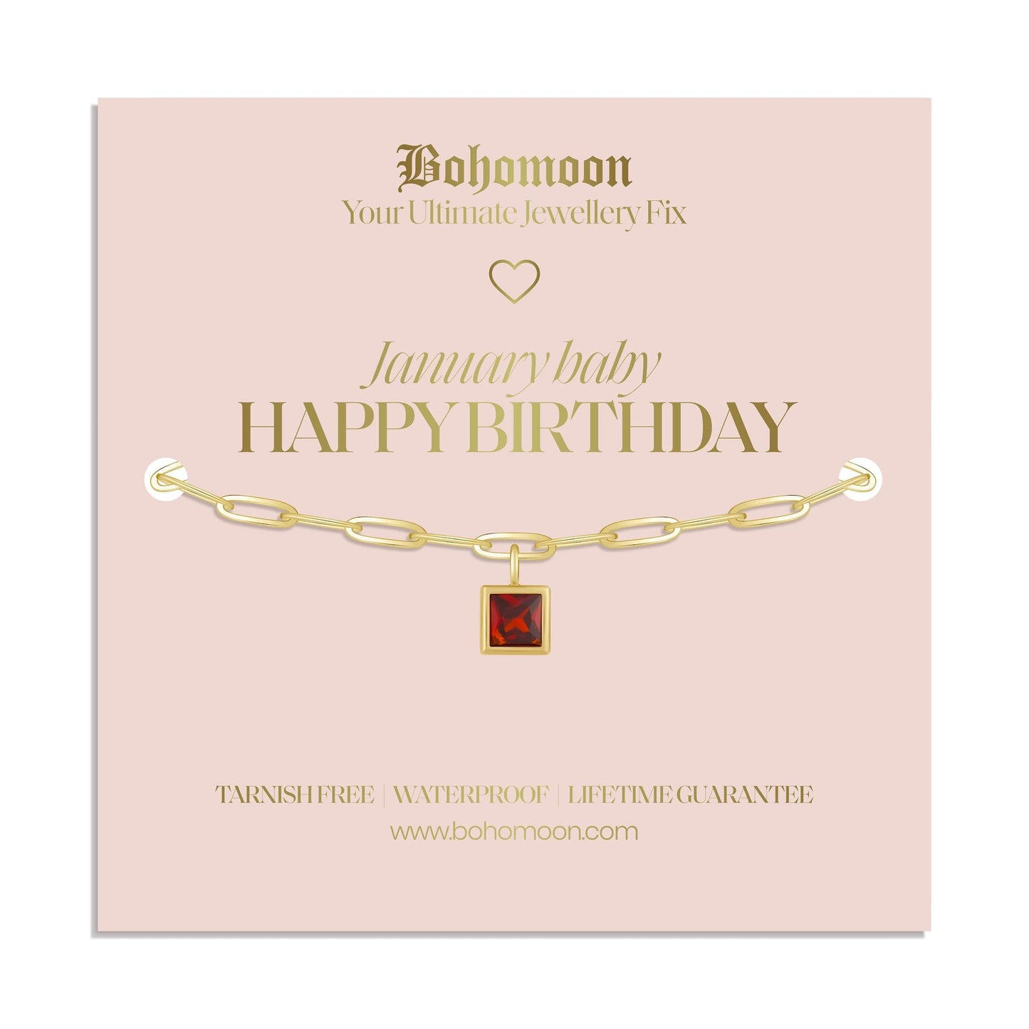 Happy Birthday Birthstone Bracelet
