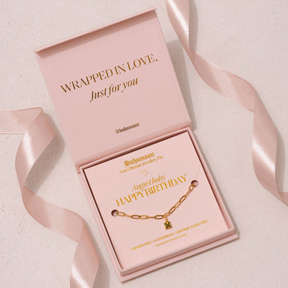 Happy Birthday Birthstone Bracelet