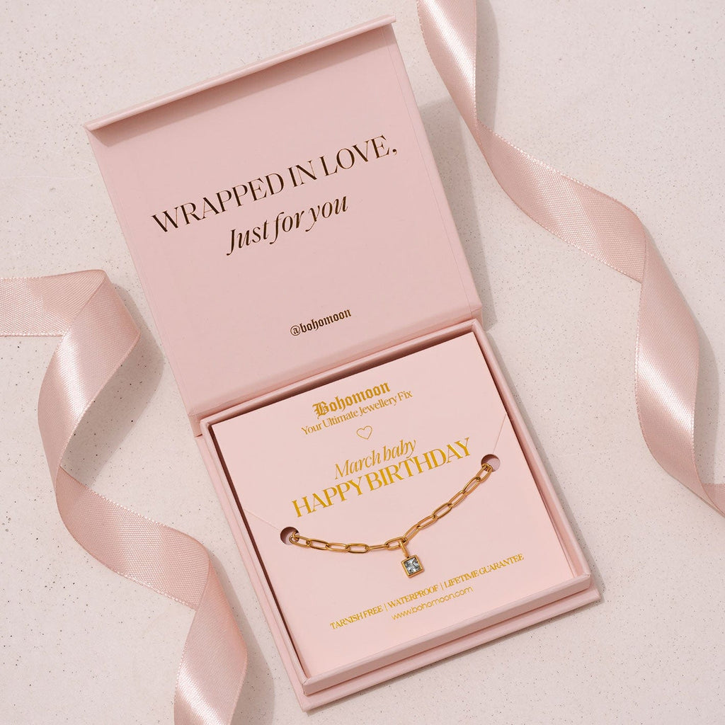 Happy Birthday Birthstone Bracelet