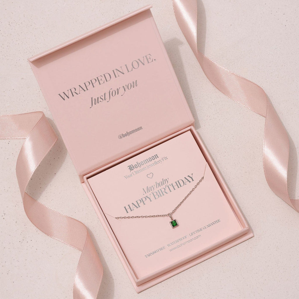 Happy Birthday Birthstone Necklace