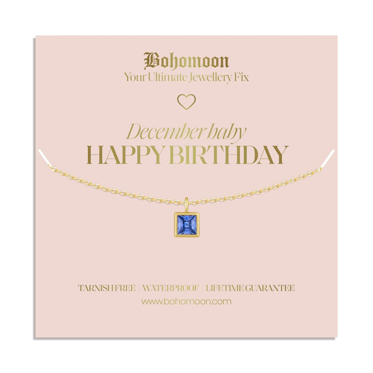 Happy Birthday Birthstone Necklace