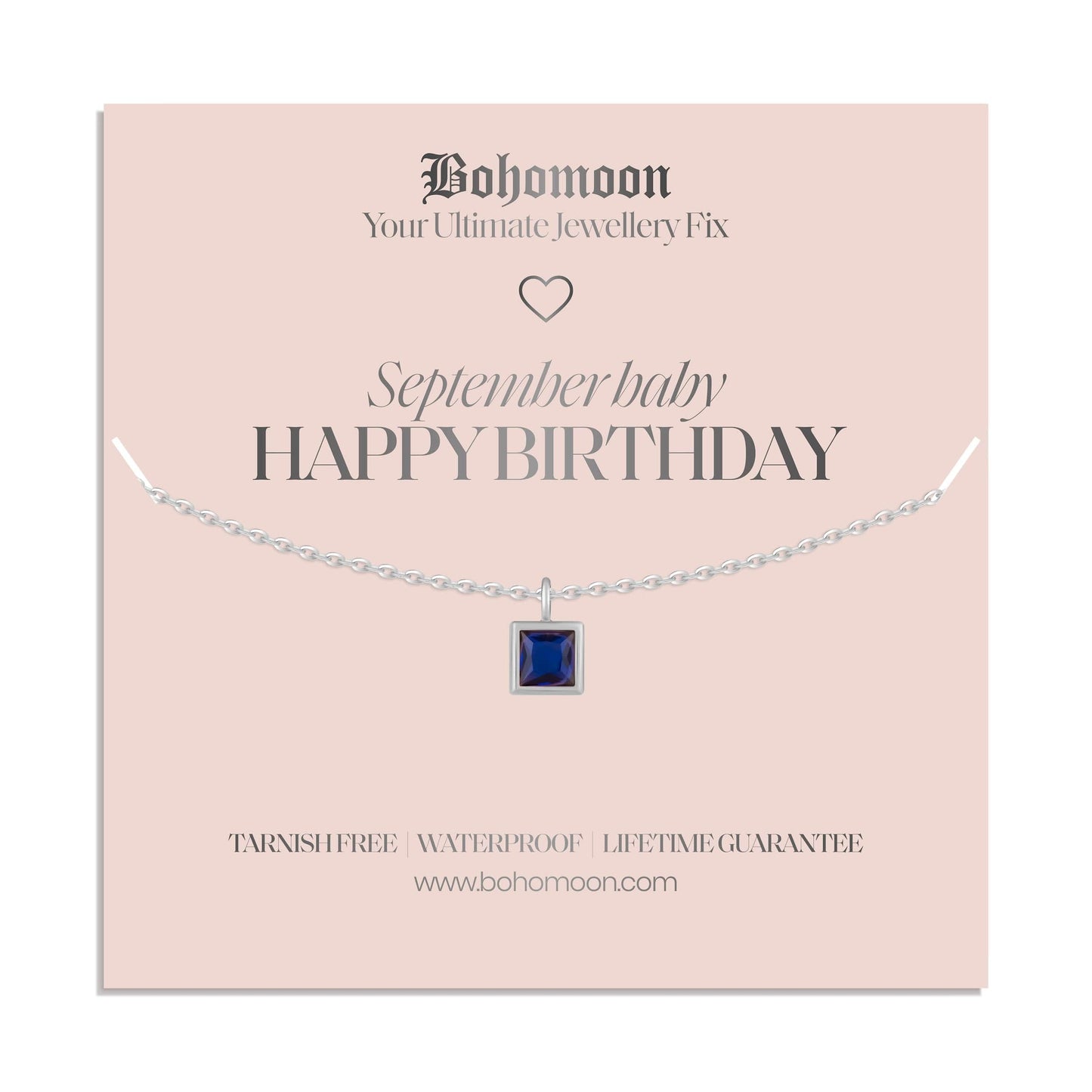 Happy Birthday Birthstone Necklace