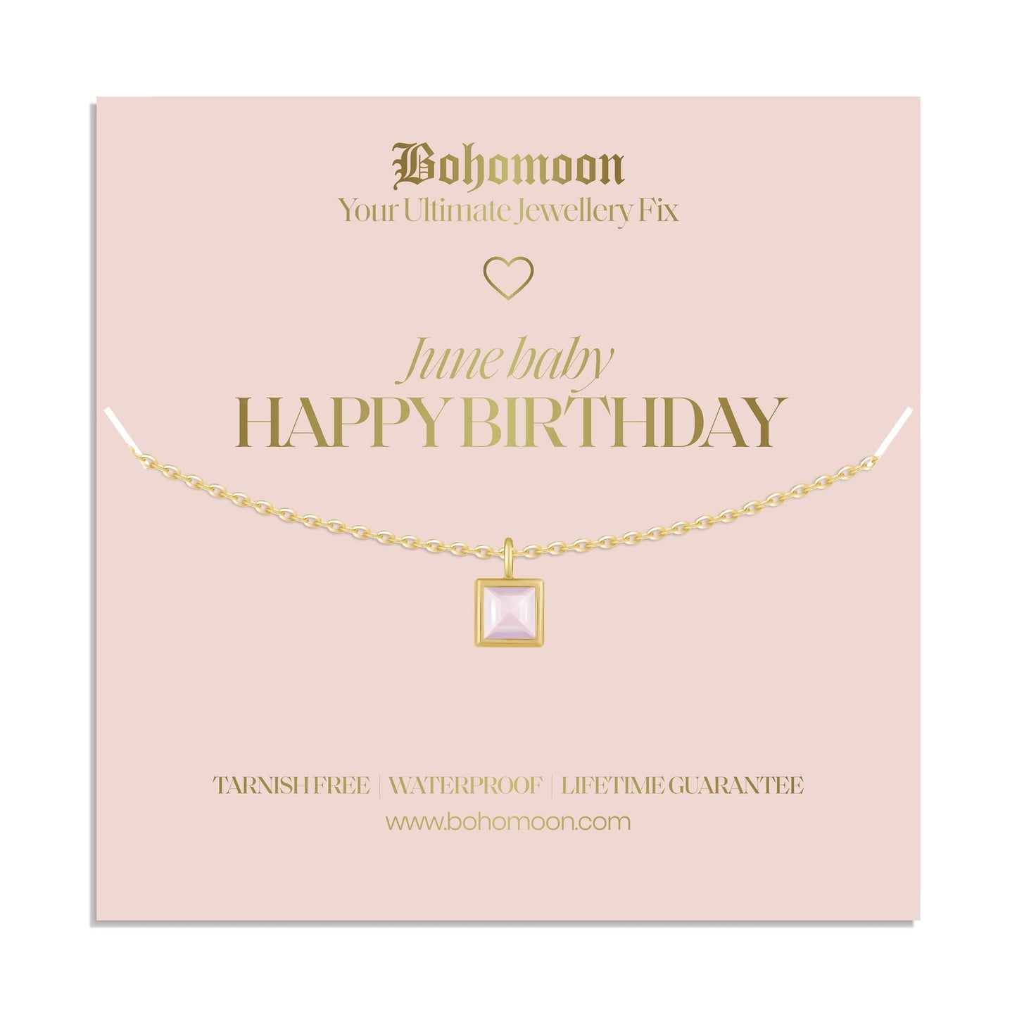 Happy Birthday Birthstone Necklace