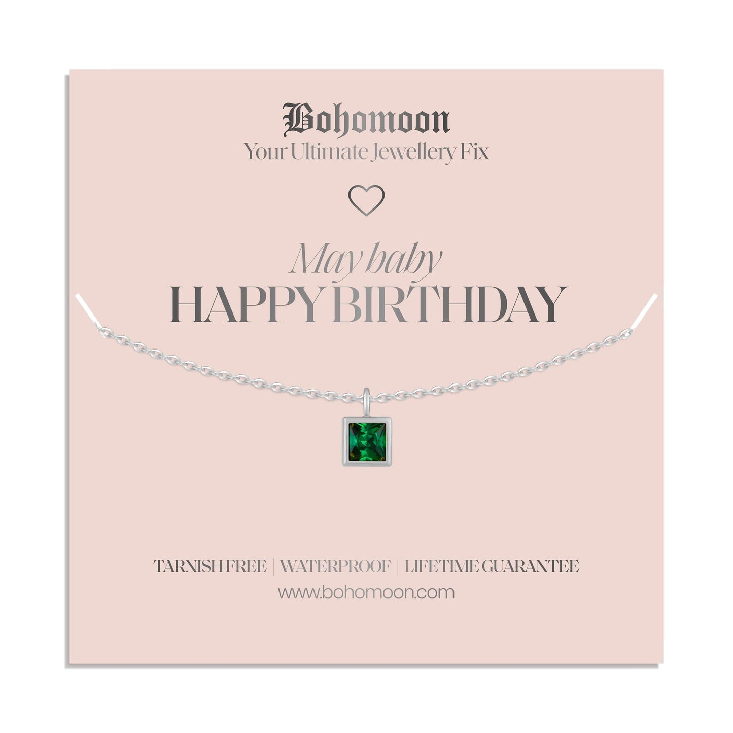 Happy Birthday Birthstone Necklace