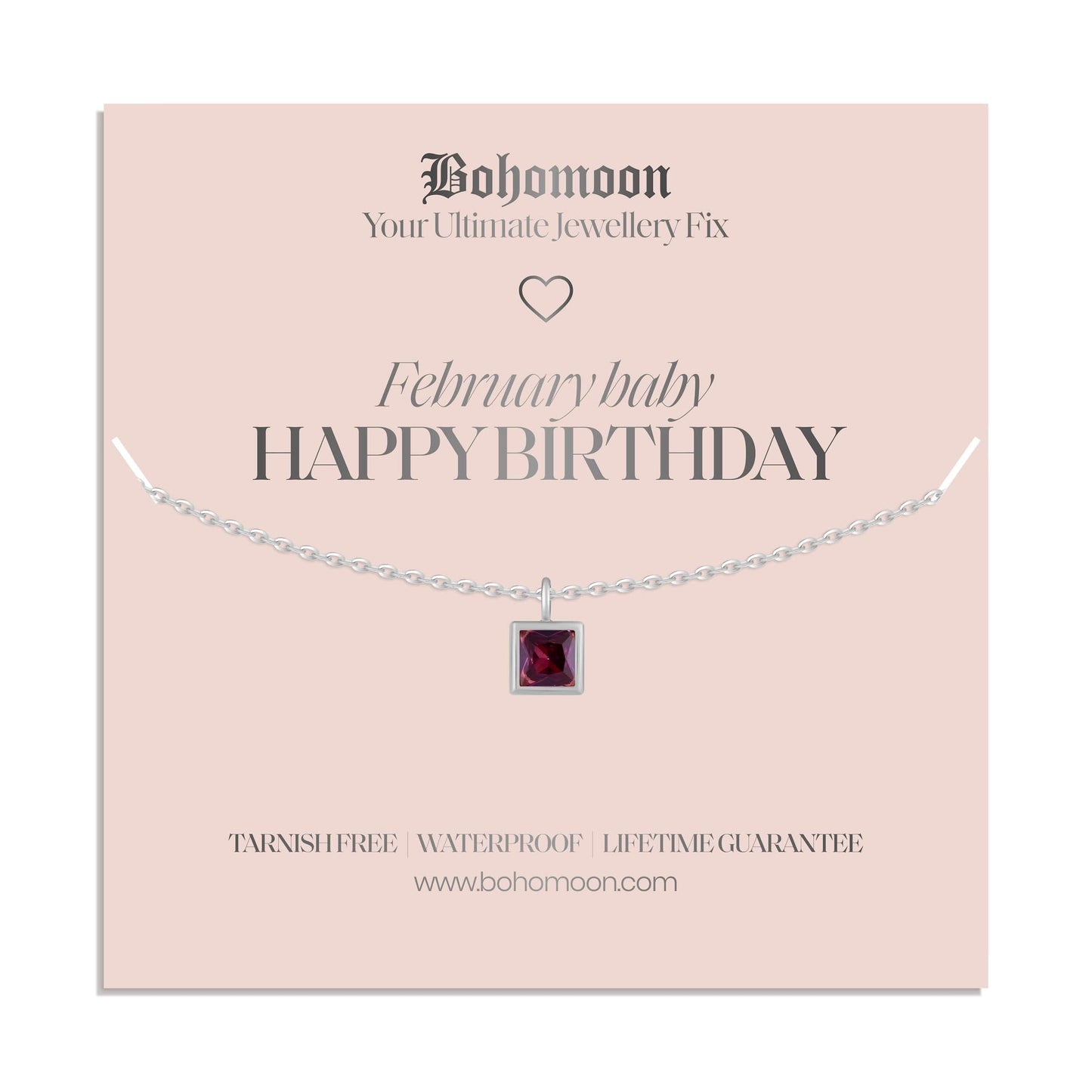 Happy Birthday Birthstone Necklace