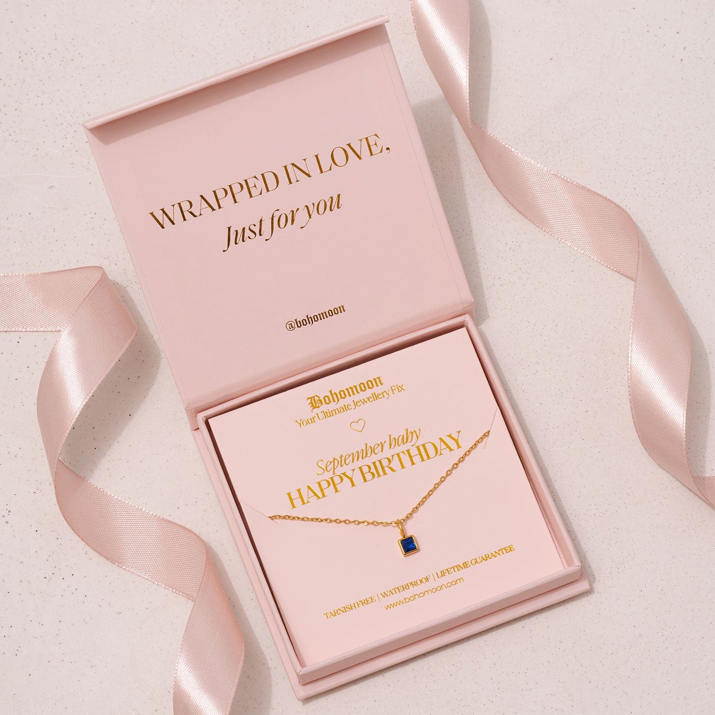 Happy Birthday Birthstone Necklace