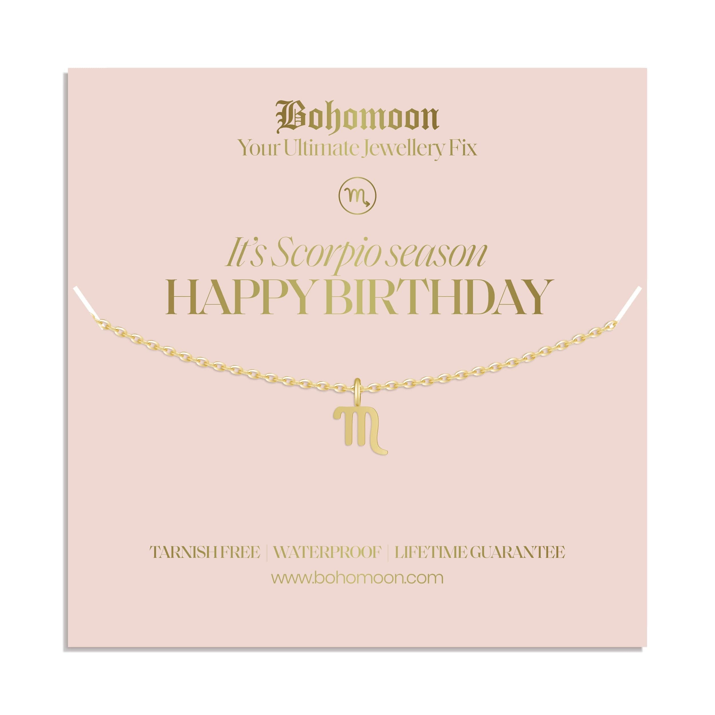 Happy Birthday Zodiac Necklace