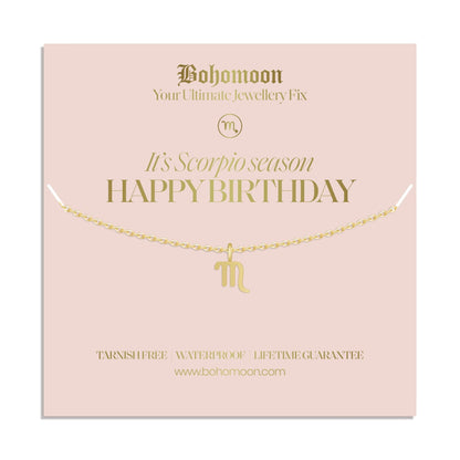 Happy Birthday Zodiac Necklace