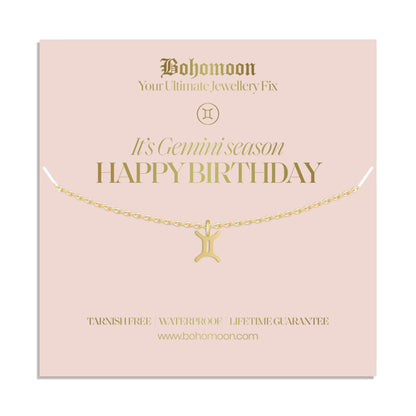 Happy Birthday Zodiac Necklace