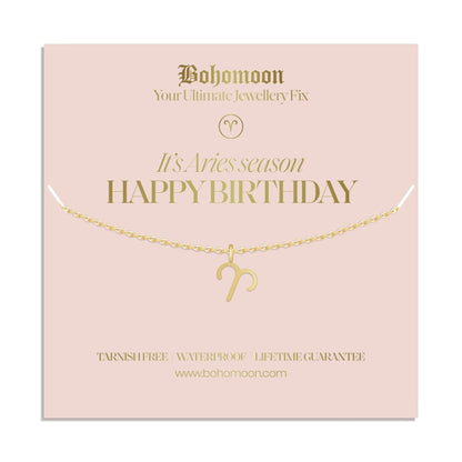 Happy Birthday Zodiac Necklace