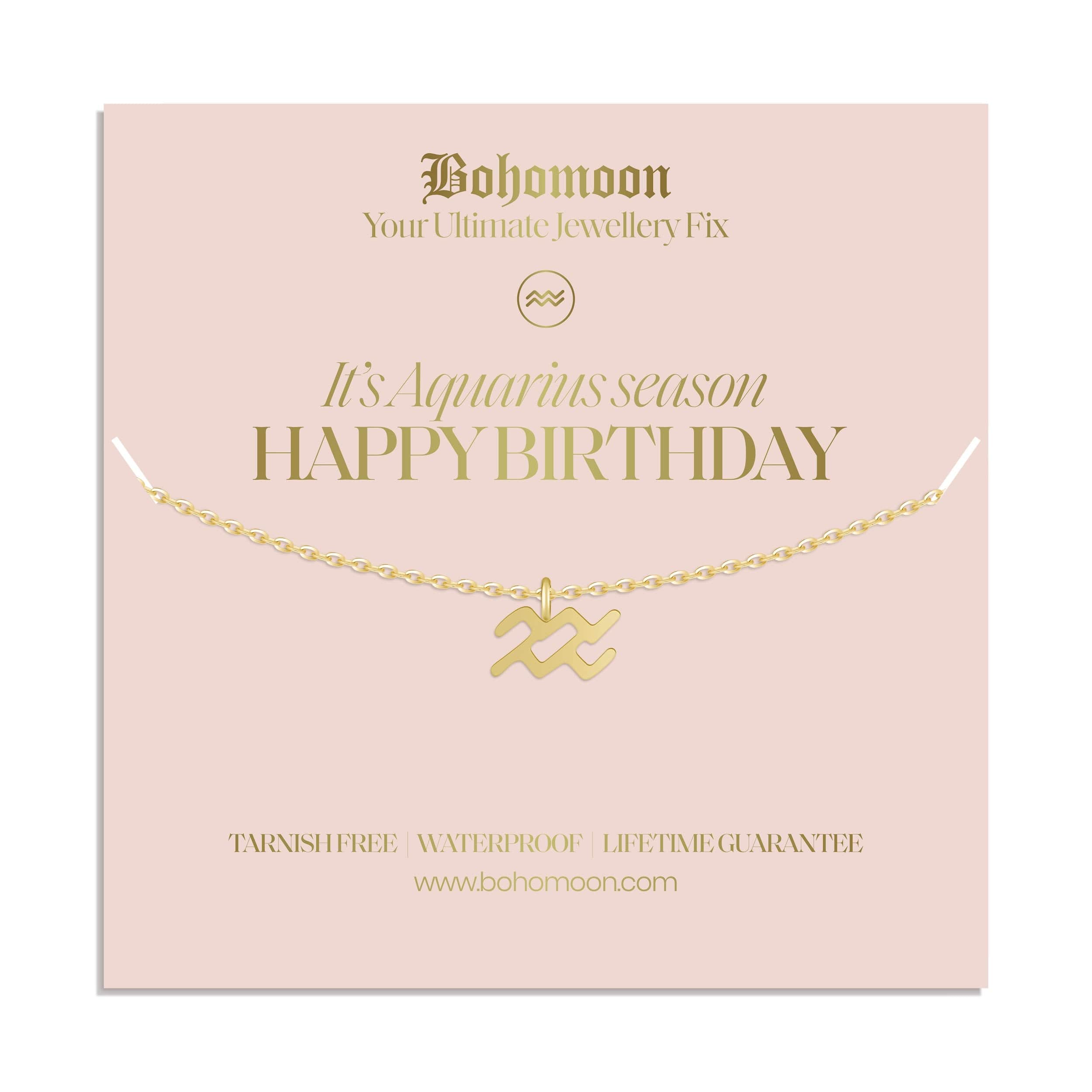 Happy Birthday Zodiac Necklace