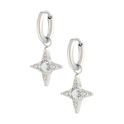 Harriet Opal Hoop Earrings