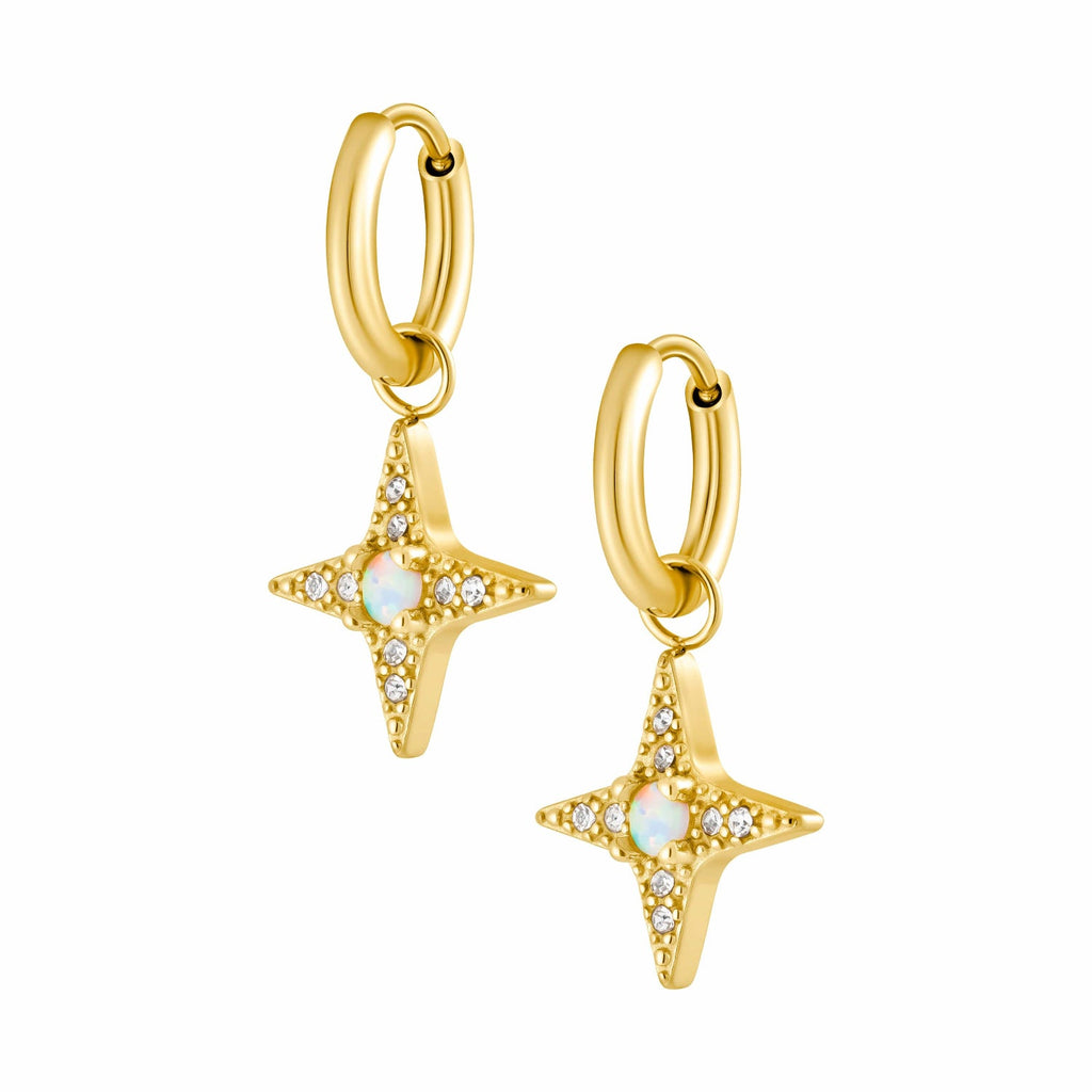 Harriet Opal Hoop Earrings