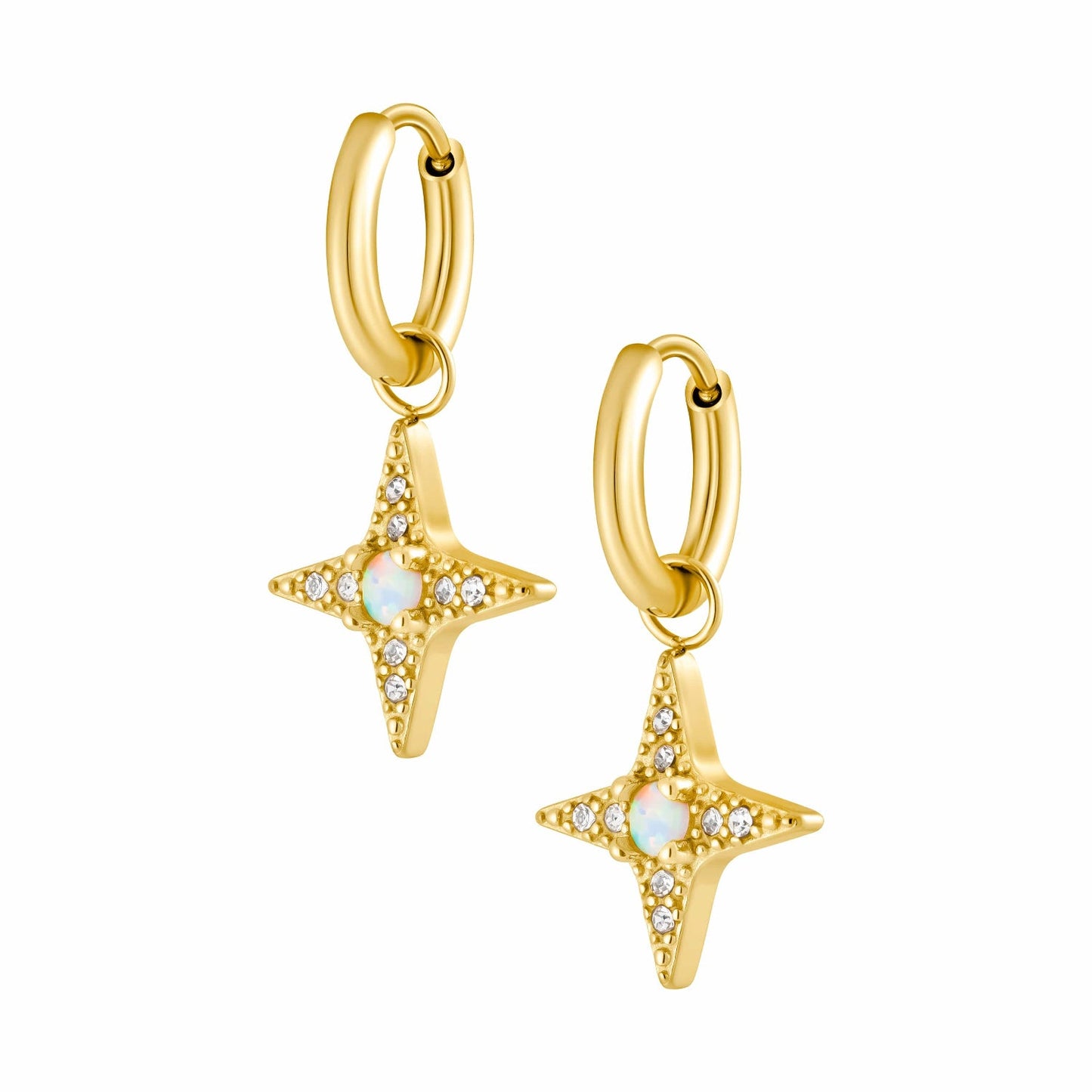 Harriet Opal Hoop Earrings