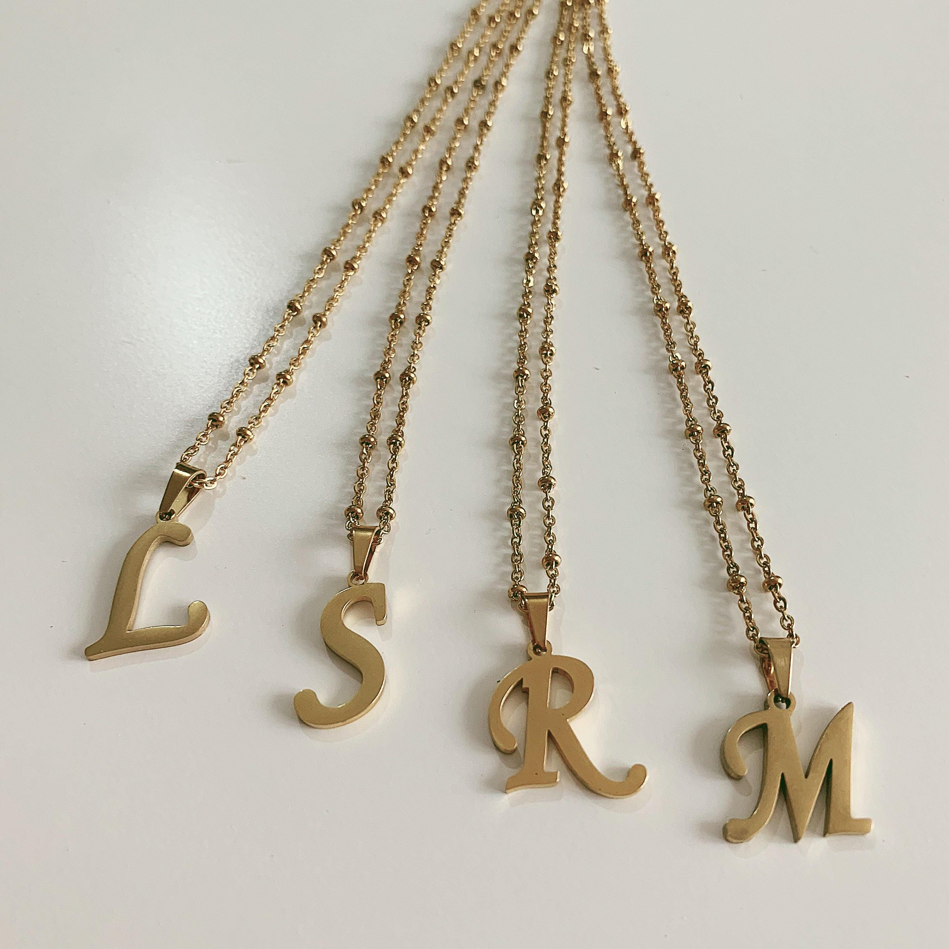 Hawaii Beaded Initial Necklace