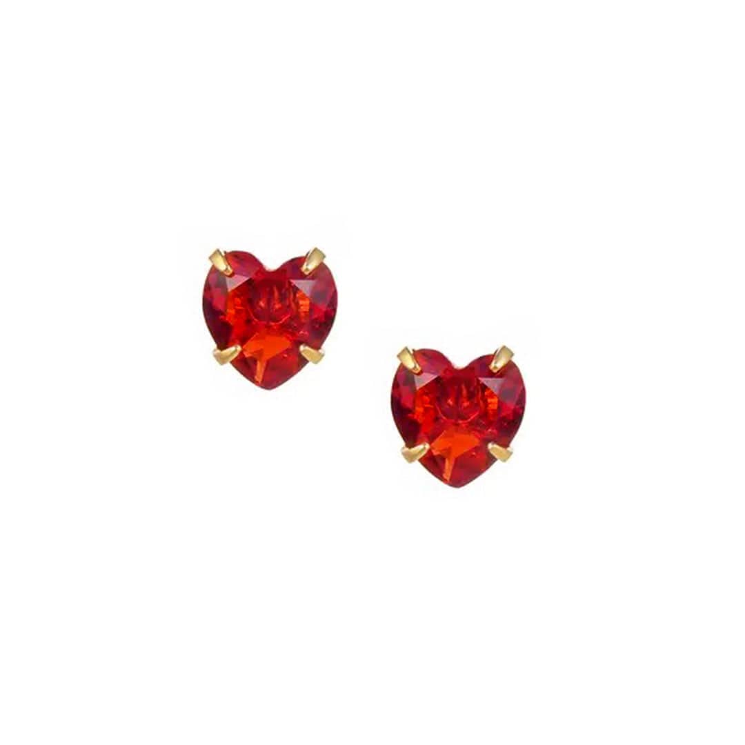 Heart Birthstone Earrings